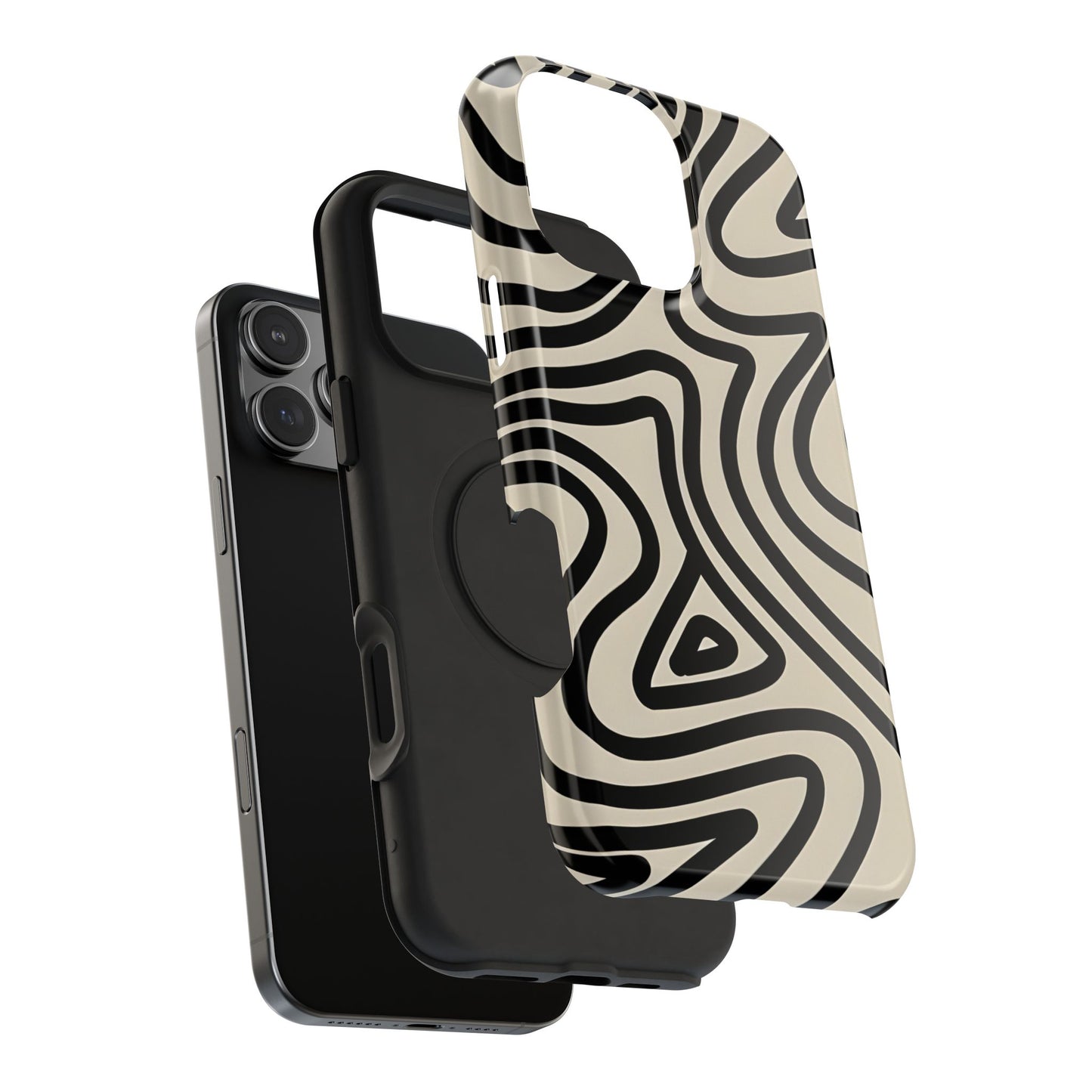 Abstract Maze Line Art Phone Case – MagSafe Compatible for iPhone & Samsung Galaxy