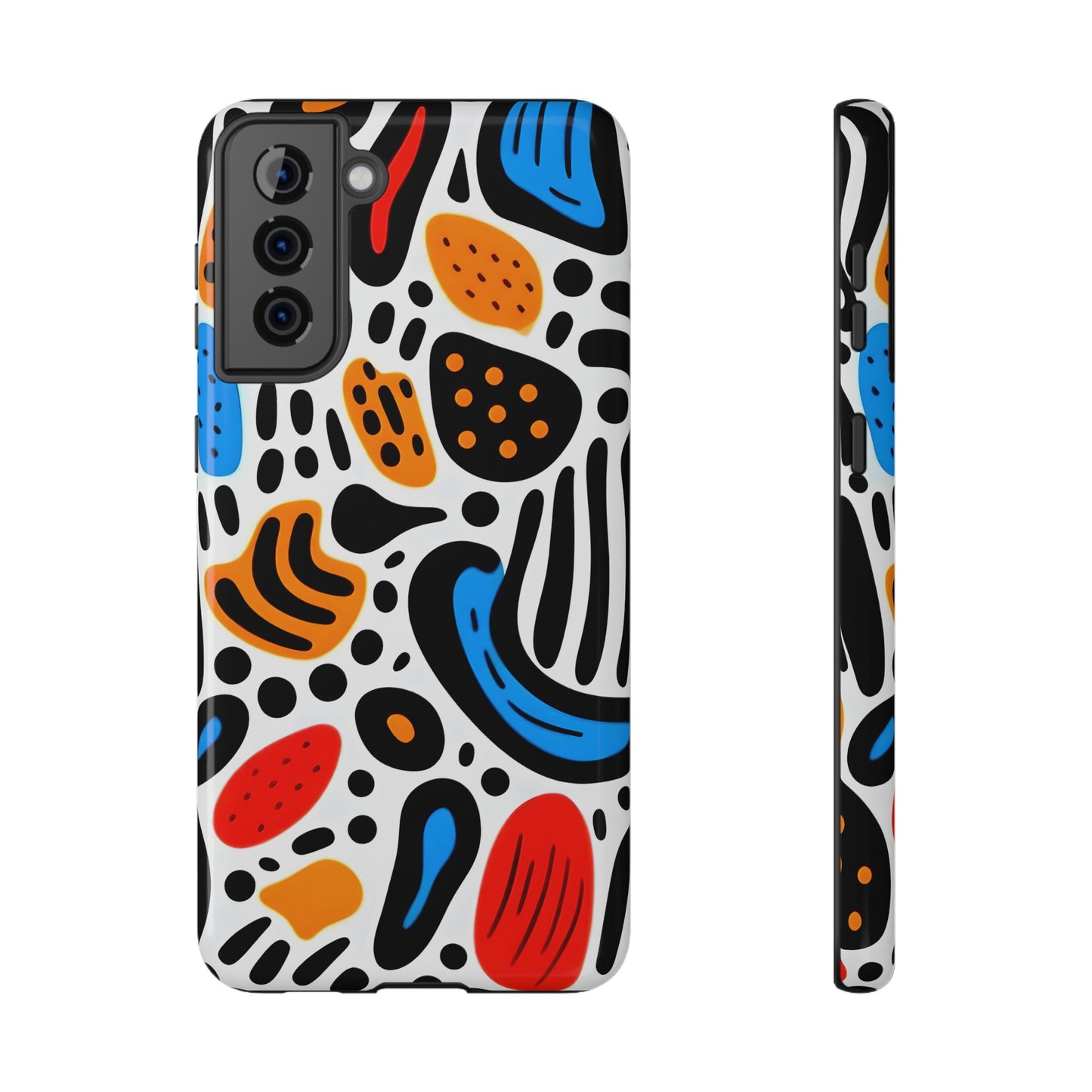 Colorful Abstract Doodle Phone Case – MagSafe Compatible for iPhone & Samsung Galaxy