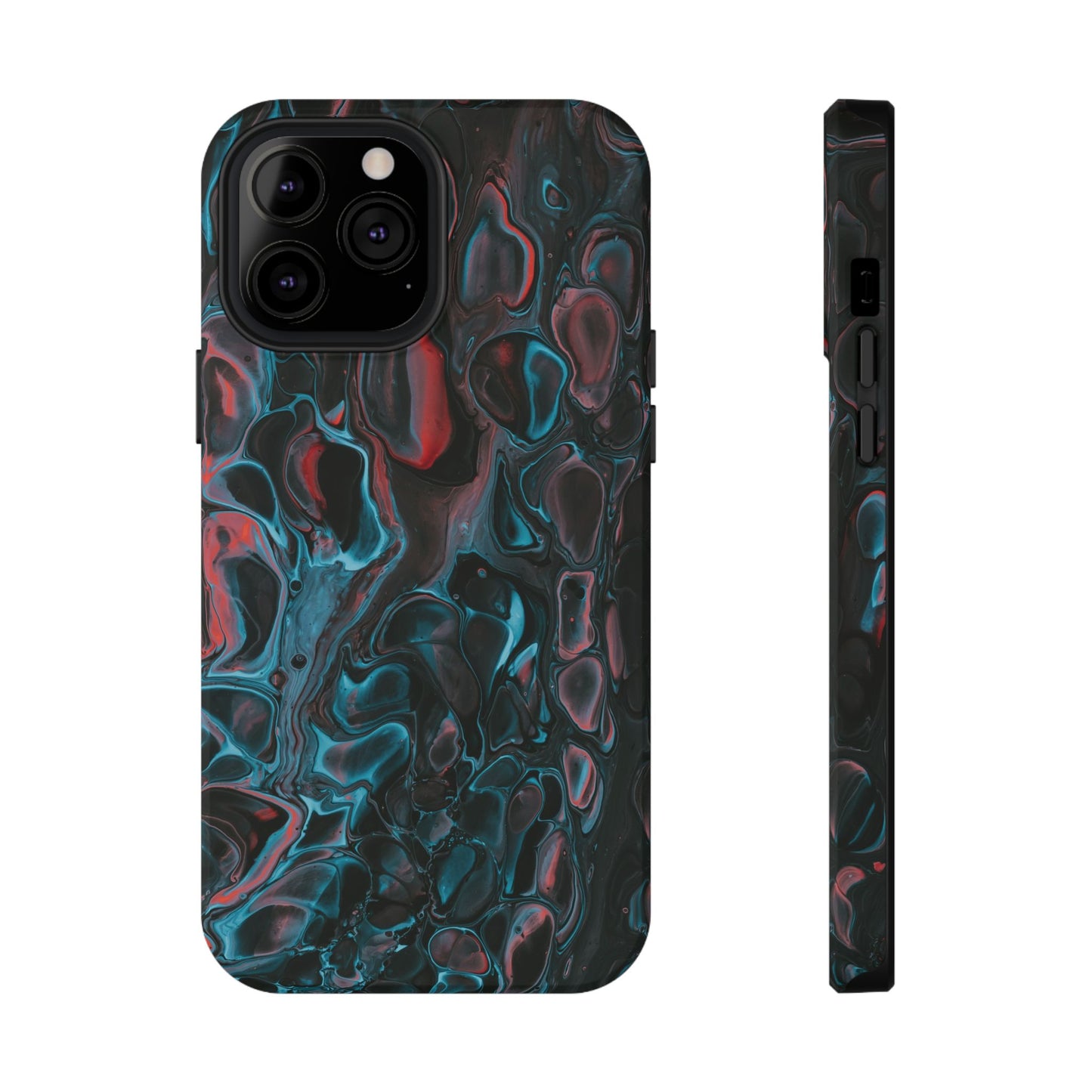 Dark Abyss Iridescent Texture Phone Case – MagSafe Compatible for iPhone & Samsung Galaxy