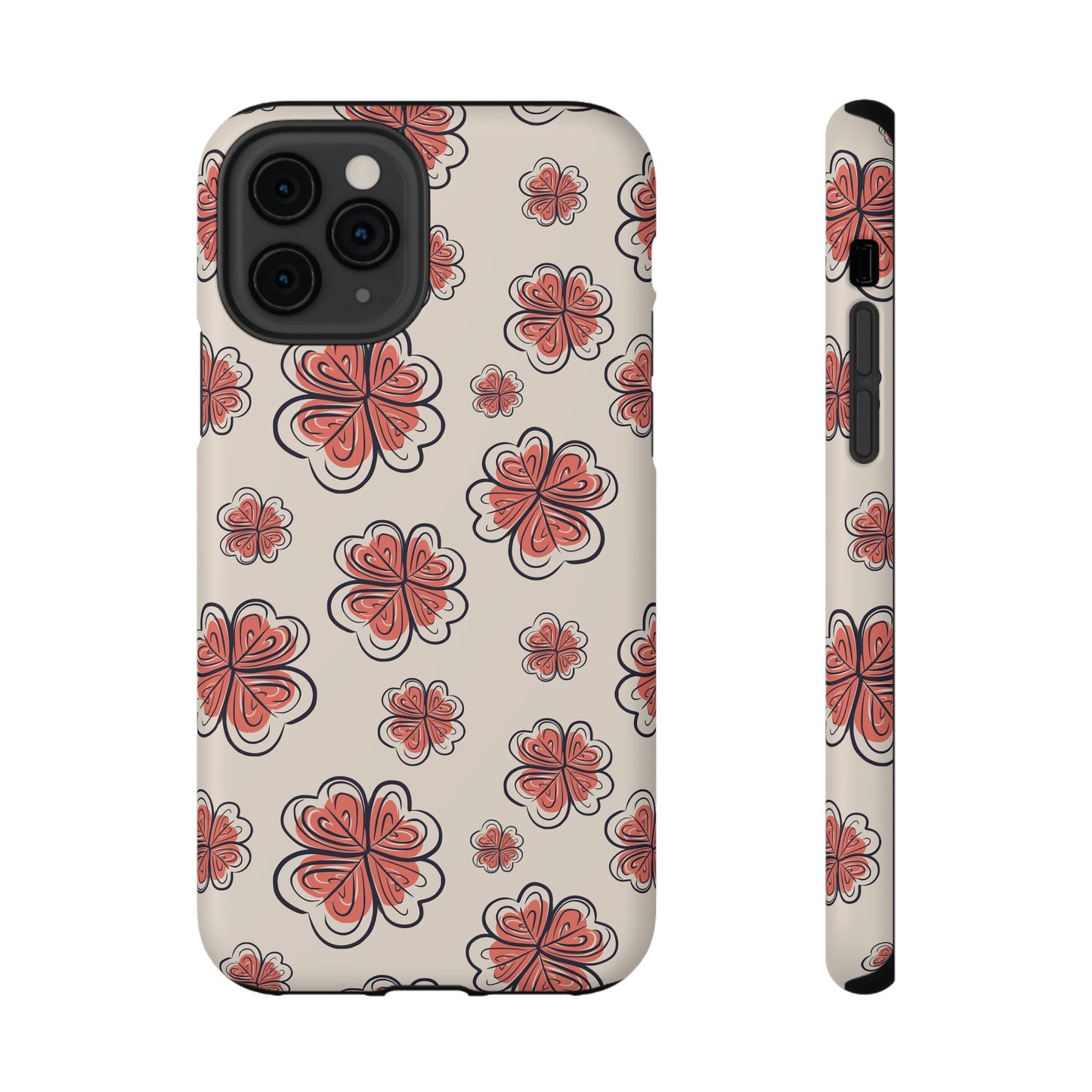 Whimsical Clover Bloom Phone Case – MagSafe Compatible for iPhone & Samsung Galaxy