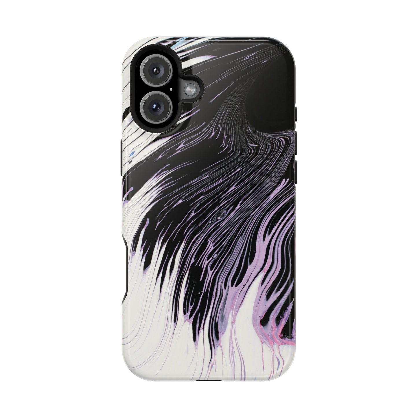 Waves of Ink Abstract Brush Phone Case – MagSafe Compatible for iPhone & Samsung Galaxy