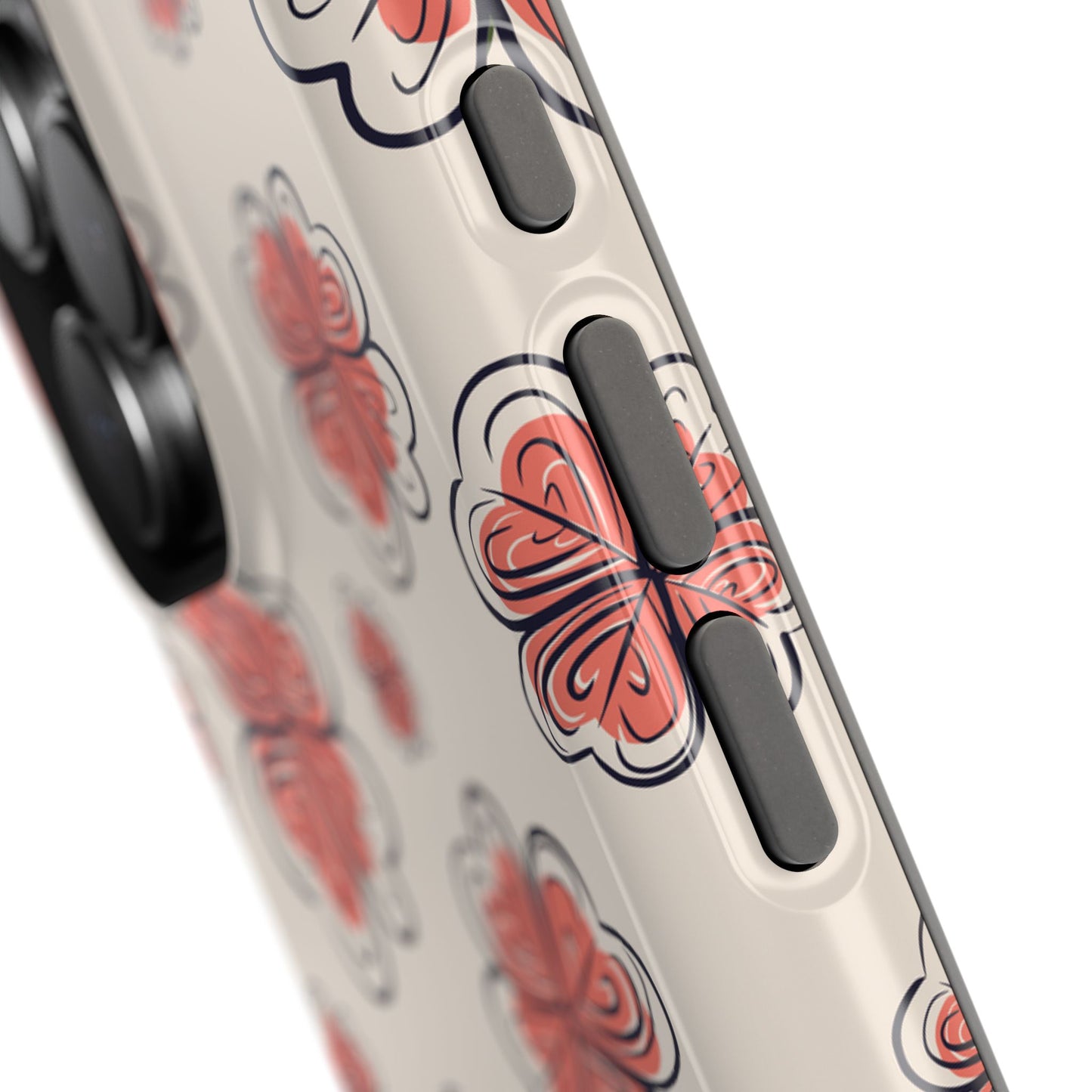 Whimsical Clover Bloom Phone Case – MagSafe Compatible for iPhone & Samsung Galaxy