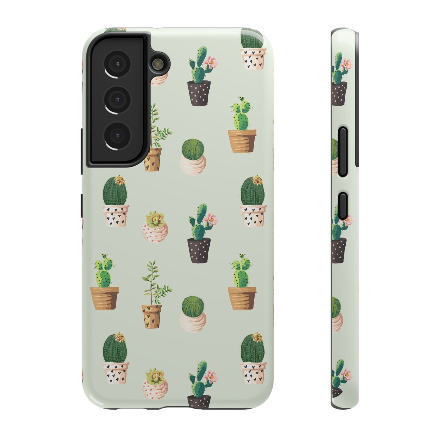 Desert Bloom Cactus Phone Case – Cute Succulent Print, MagSafe Compatible for iPhone & Samsung Galaxy