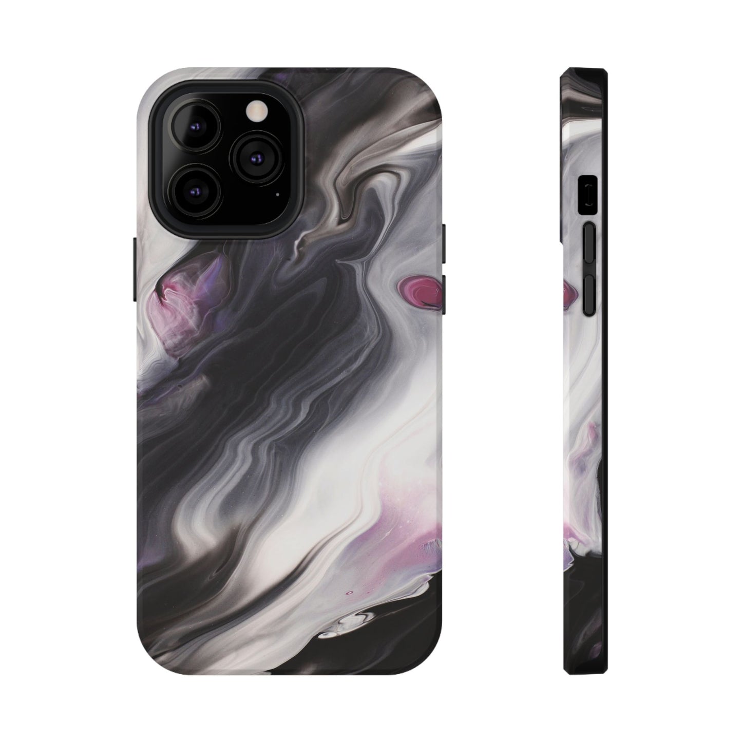 Galaxy Smoke Noir Marble Phone Case – MagSafe Compatible for iPhone & Samsung Galaxy