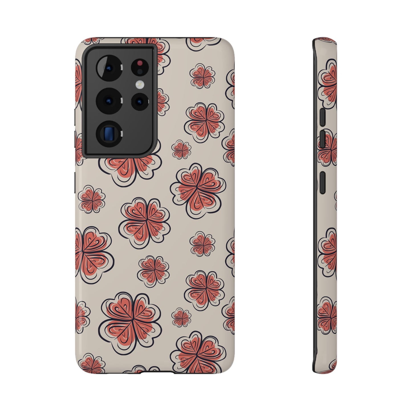 Whimsical Clover Bloom Phone Case – MagSafe Compatible for iPhone & Samsung Galaxy