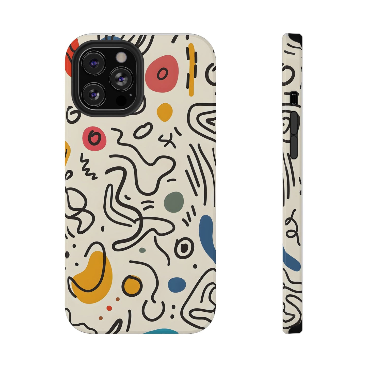 Abstract Doodle Art Phone Case – MagSafe Compatible for iPhone & Samsung Galaxy