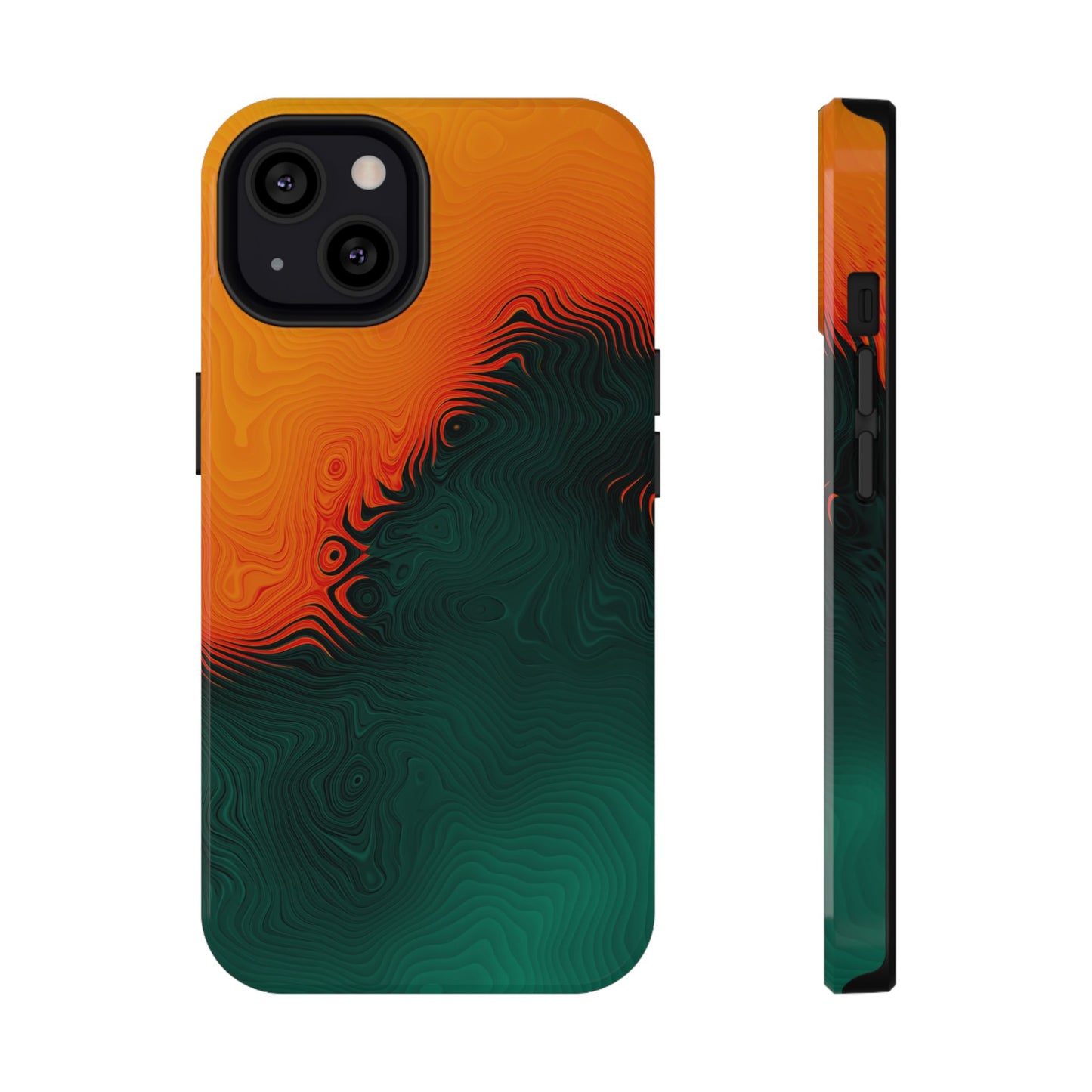 Topographic Heatwave Phone Case – MagSafe Compatible for iPhone & Samsung Galaxy
