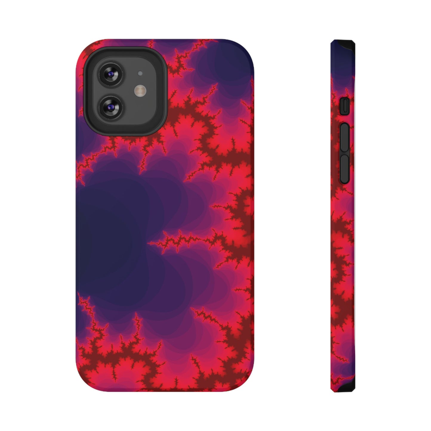 Neon Fractal Lightning Phone Case – MagSafe Compatible for iPhone & Samsung Galaxy