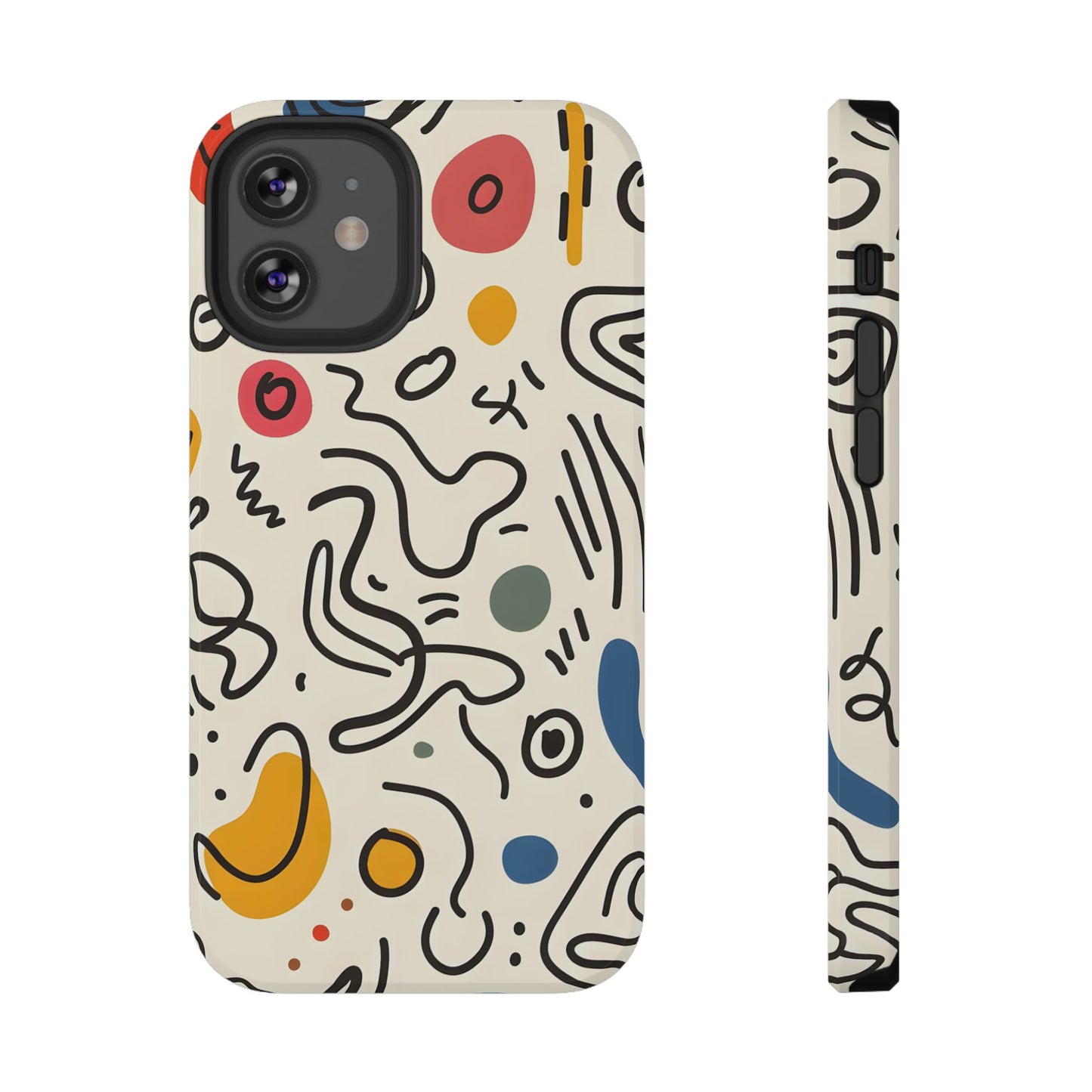 Abstract Doodle Art Phone Case – MagSafe Compatible for iPhone & Samsung Galaxy