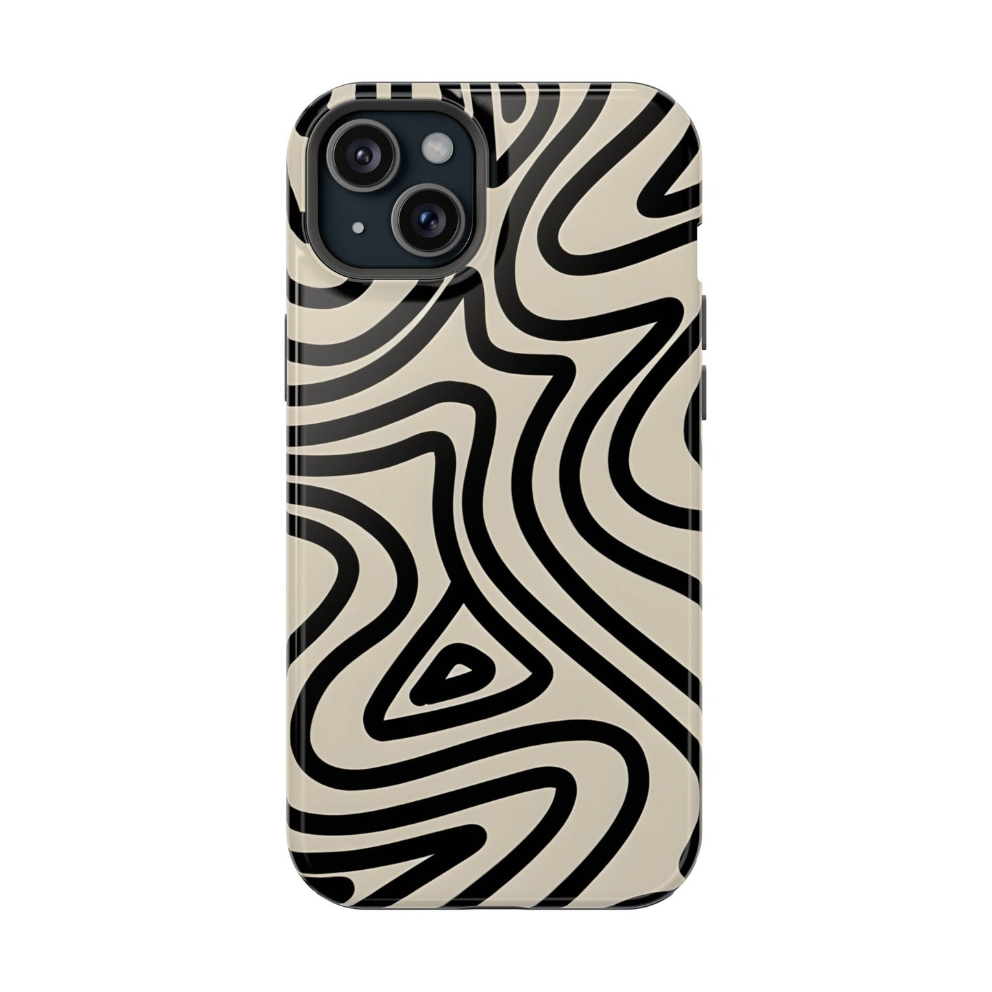 Abstract Maze Line Art Phone Case – MagSafe Compatible for iPhone & Samsung Galaxy