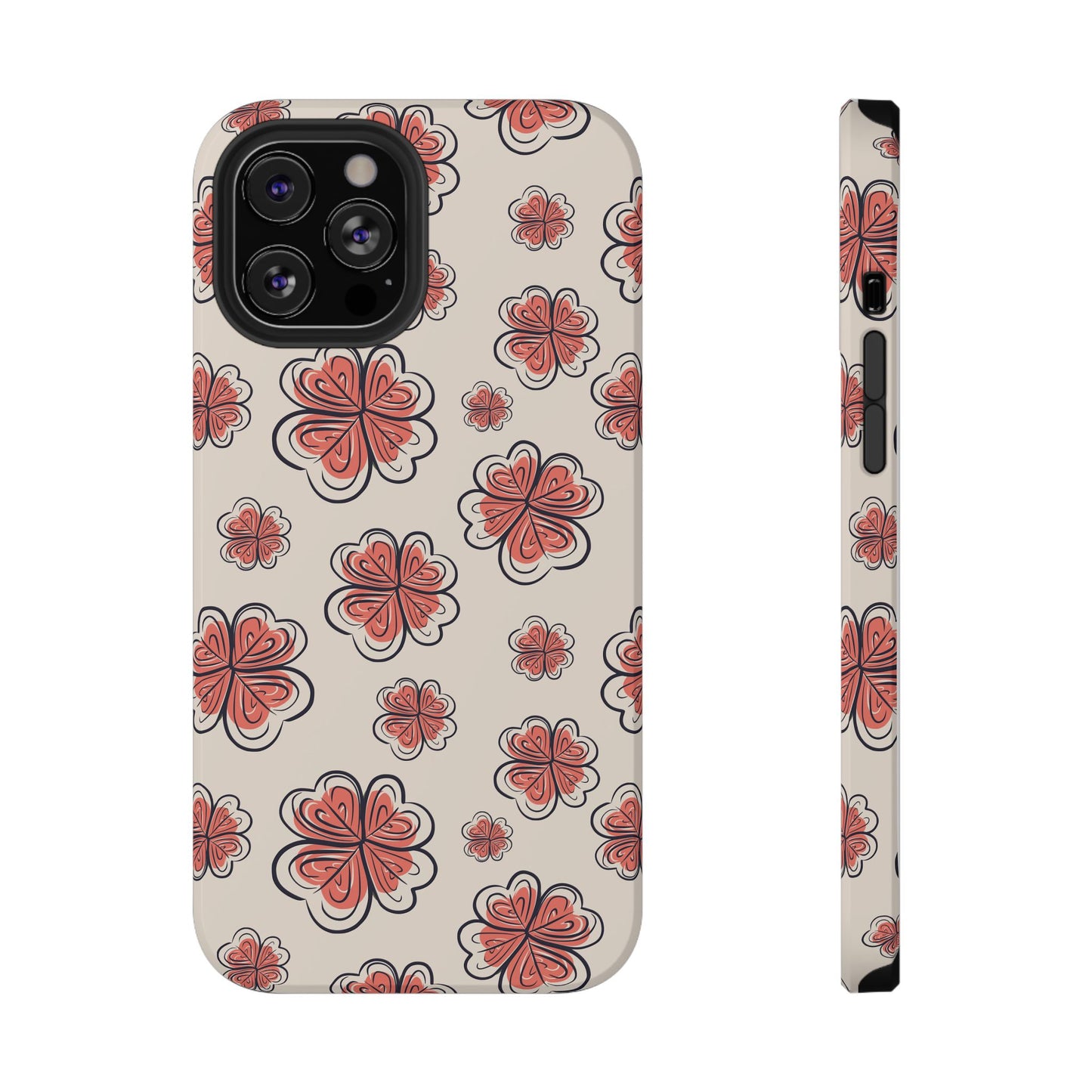 Whimsical Clover Bloom Phone Case – MagSafe Compatible for iPhone & Samsung Galaxy
