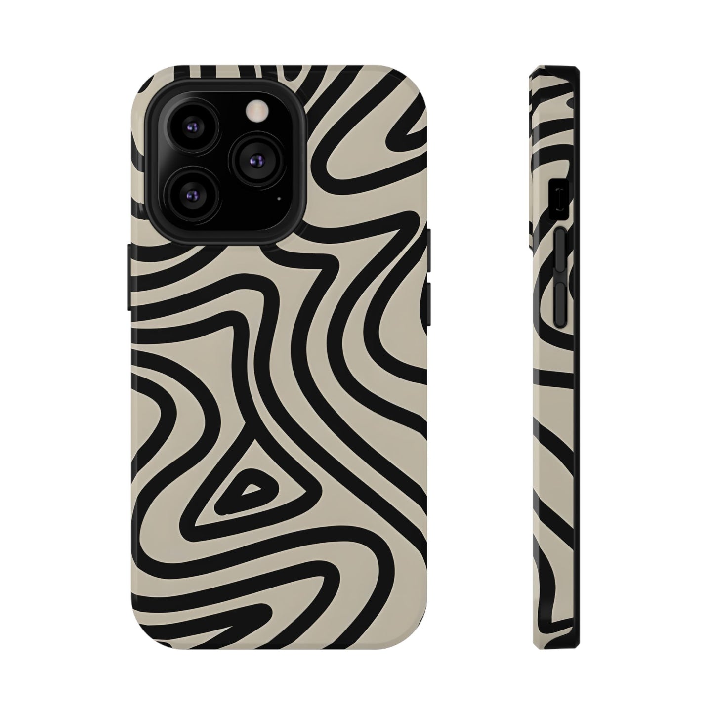 Abstract Maze Line Art Phone Case – MagSafe Compatible for iPhone & Samsung Galaxy