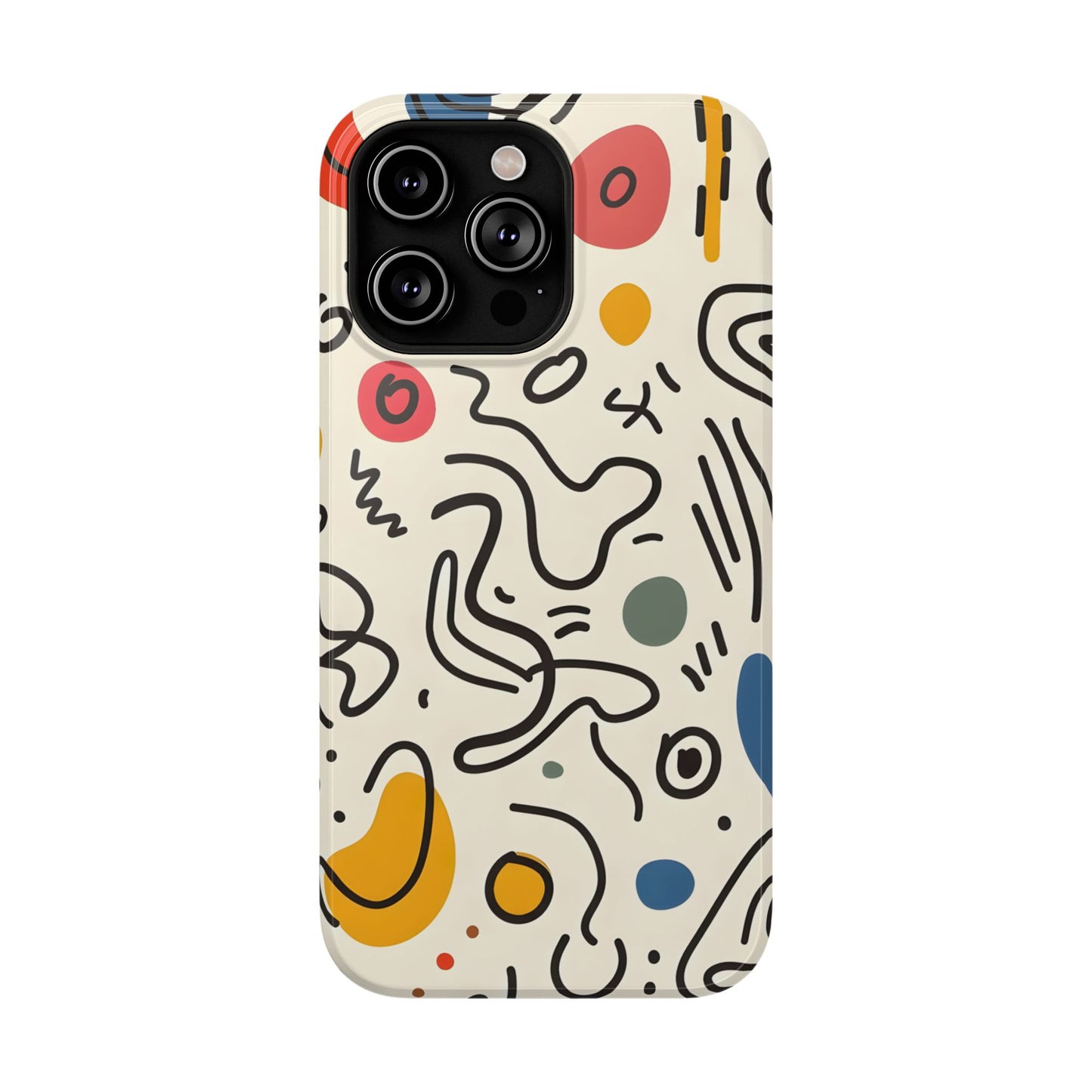 Abstract Doodle Art Phone Case – MagSafe Compatible for iPhone & Samsung Galaxy