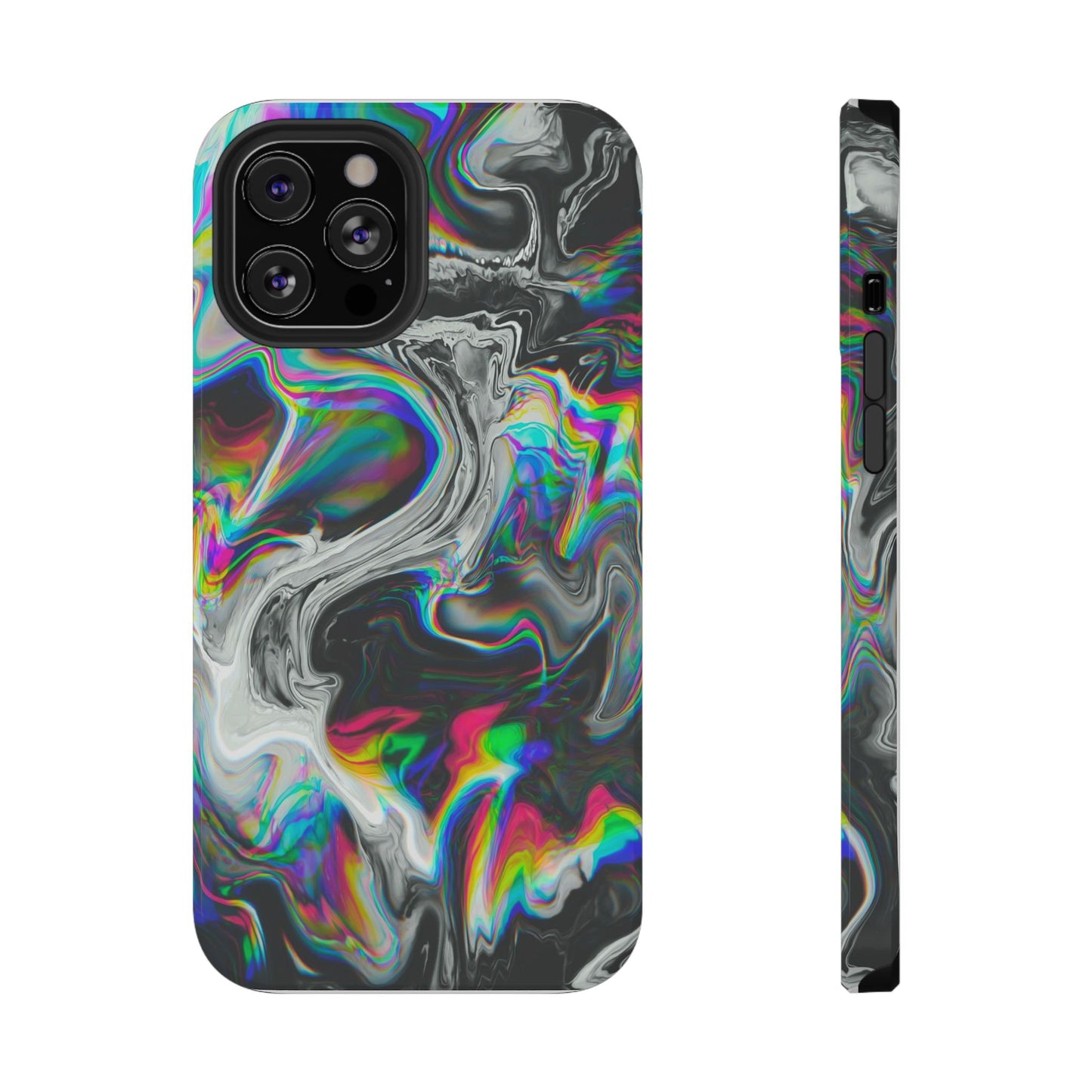 Holographic Swirl Phone Case – MagSafe Compatible for iPhone & Samsung Galaxy