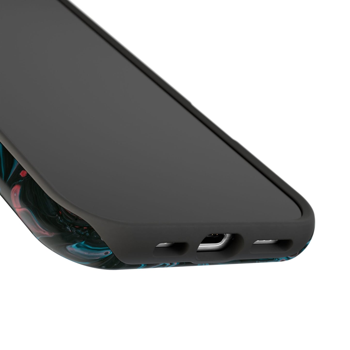 Dark Abyss Iridescent Texture Phone Case – MagSafe Compatible for iPhone & Samsung Galaxy