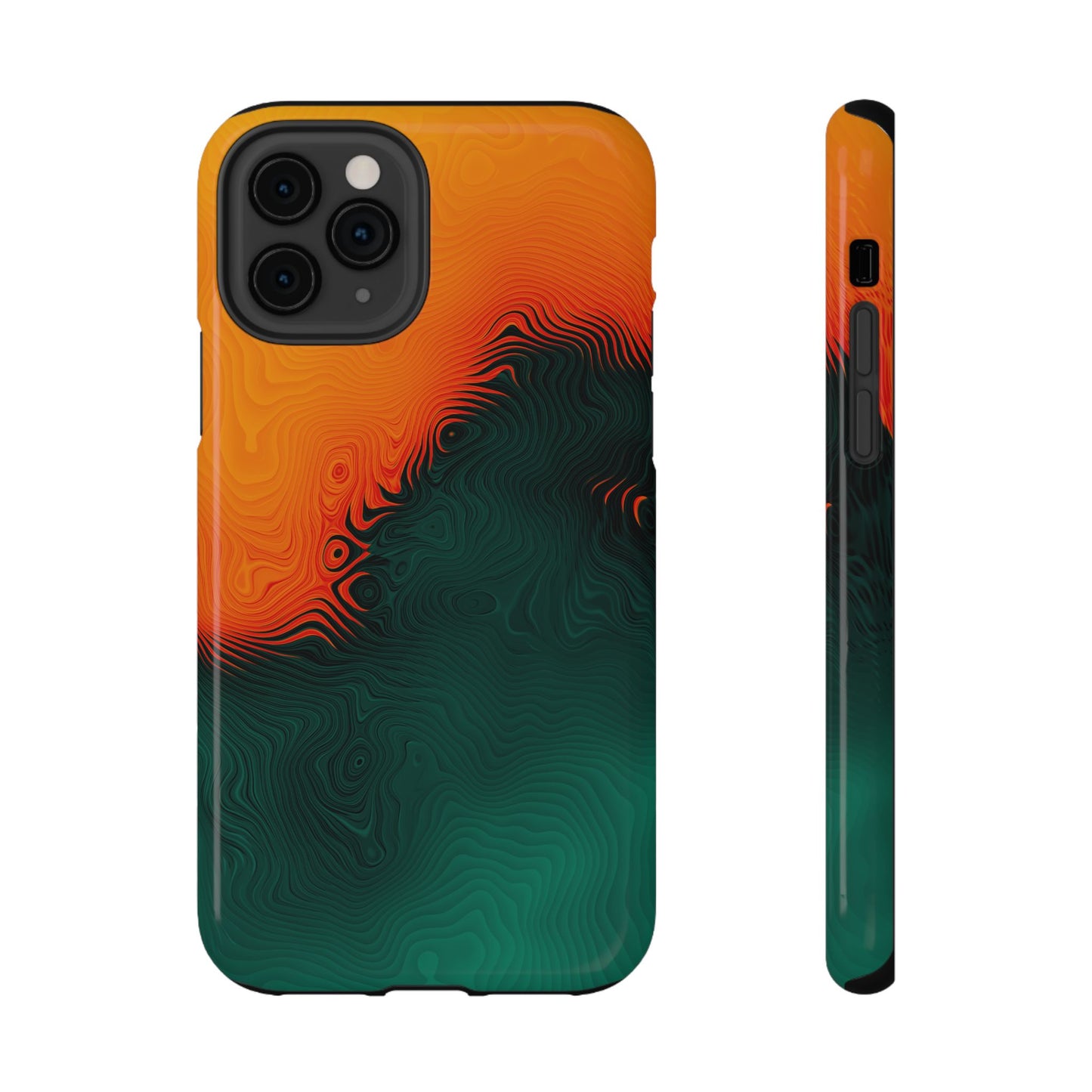 Topographic Heatwave Phone Case – MagSafe Compatible for iPhone & Samsung Galaxy