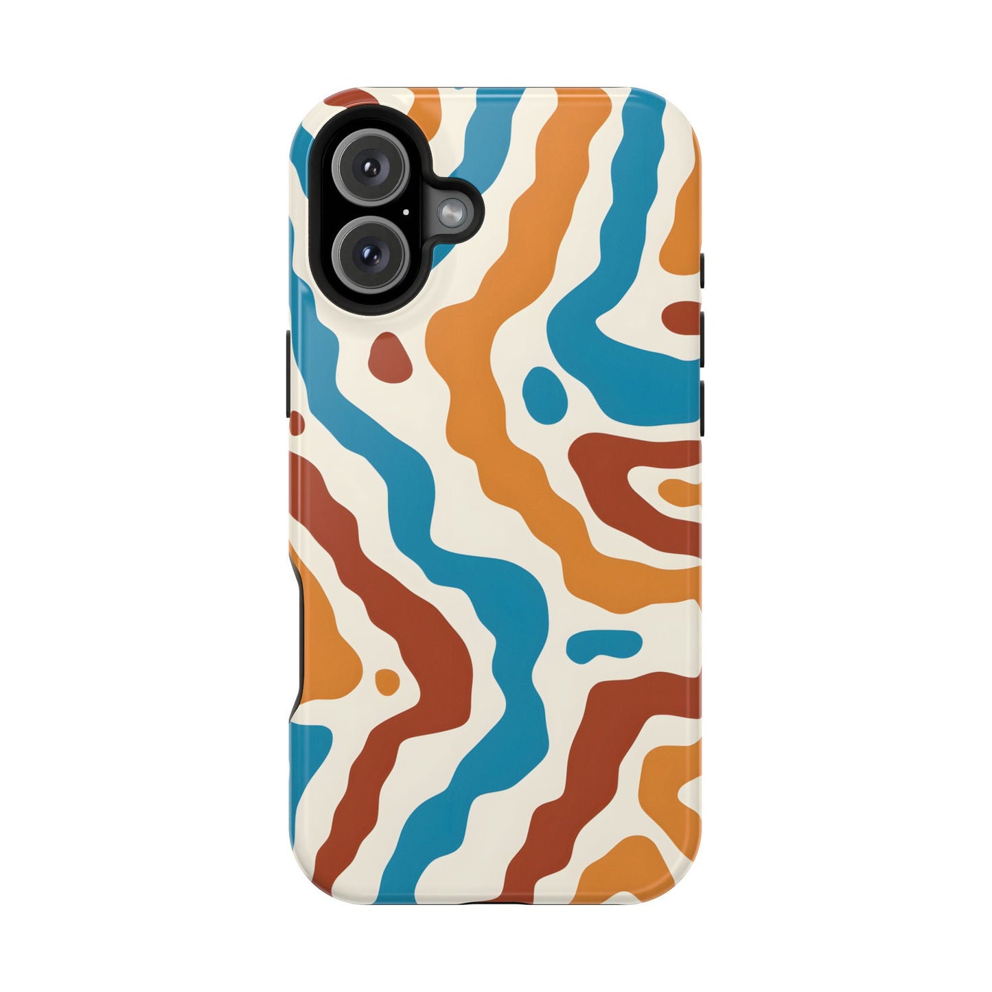 Abstract Retro Wave Phone Case – MagSafe Compatible for iPhone & Samsung Galaxy