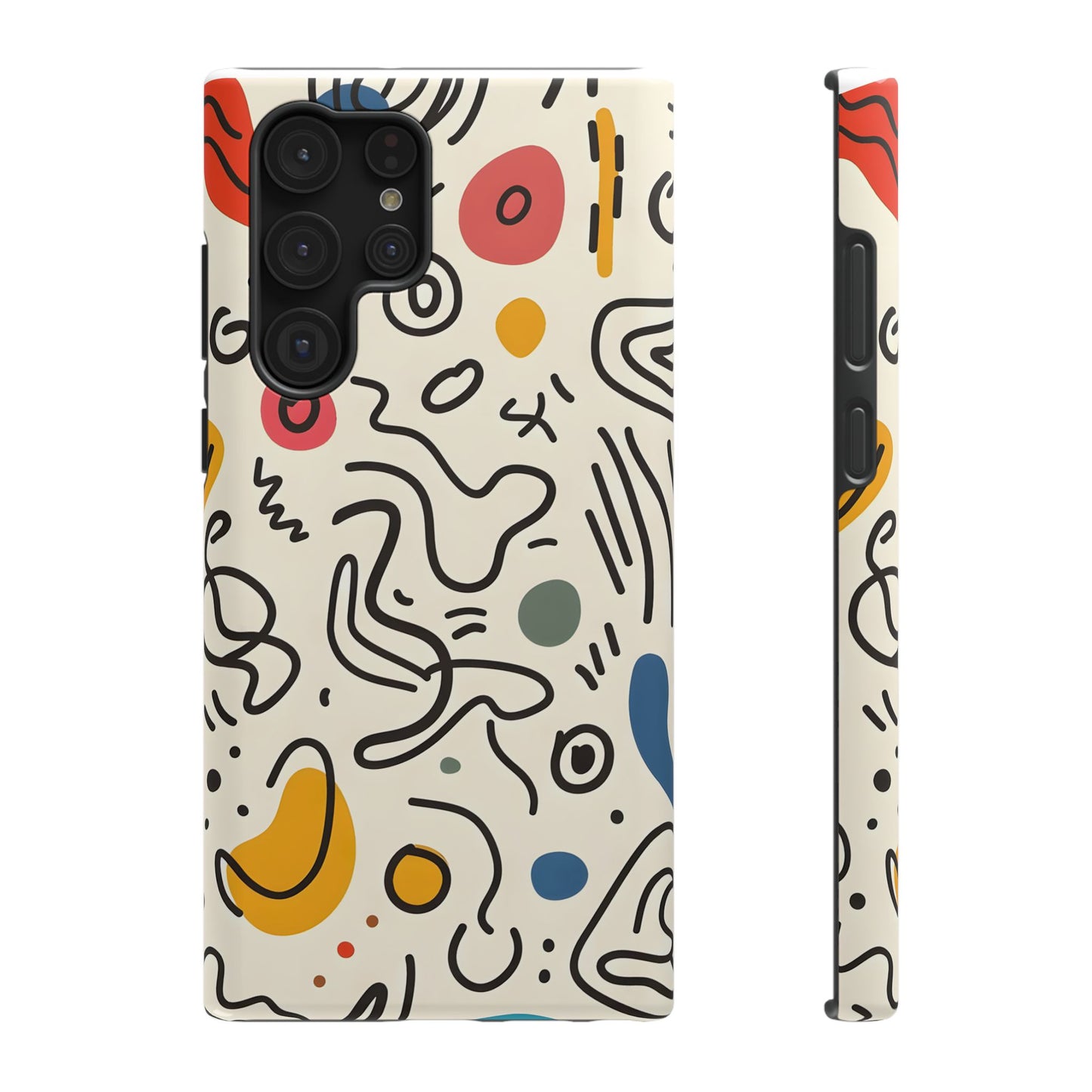 Abstract Doodle Art Phone Case – MagSafe Compatible for iPhone & Samsung Galaxy