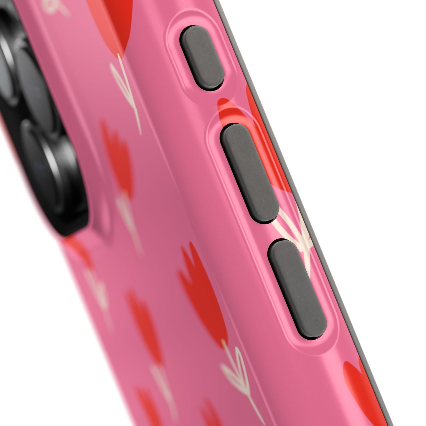 Red Tulip Bloom Phone Case – MagSafe Compatible for iPhone & Samsung Galaxy