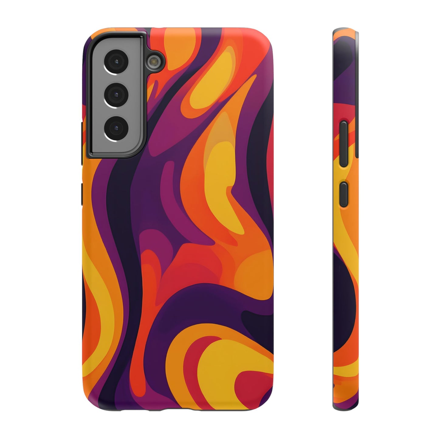 Fiery Abstract Swirls Phone Case – MagSafe Compatible for iPhone & Samsung Galaxy
