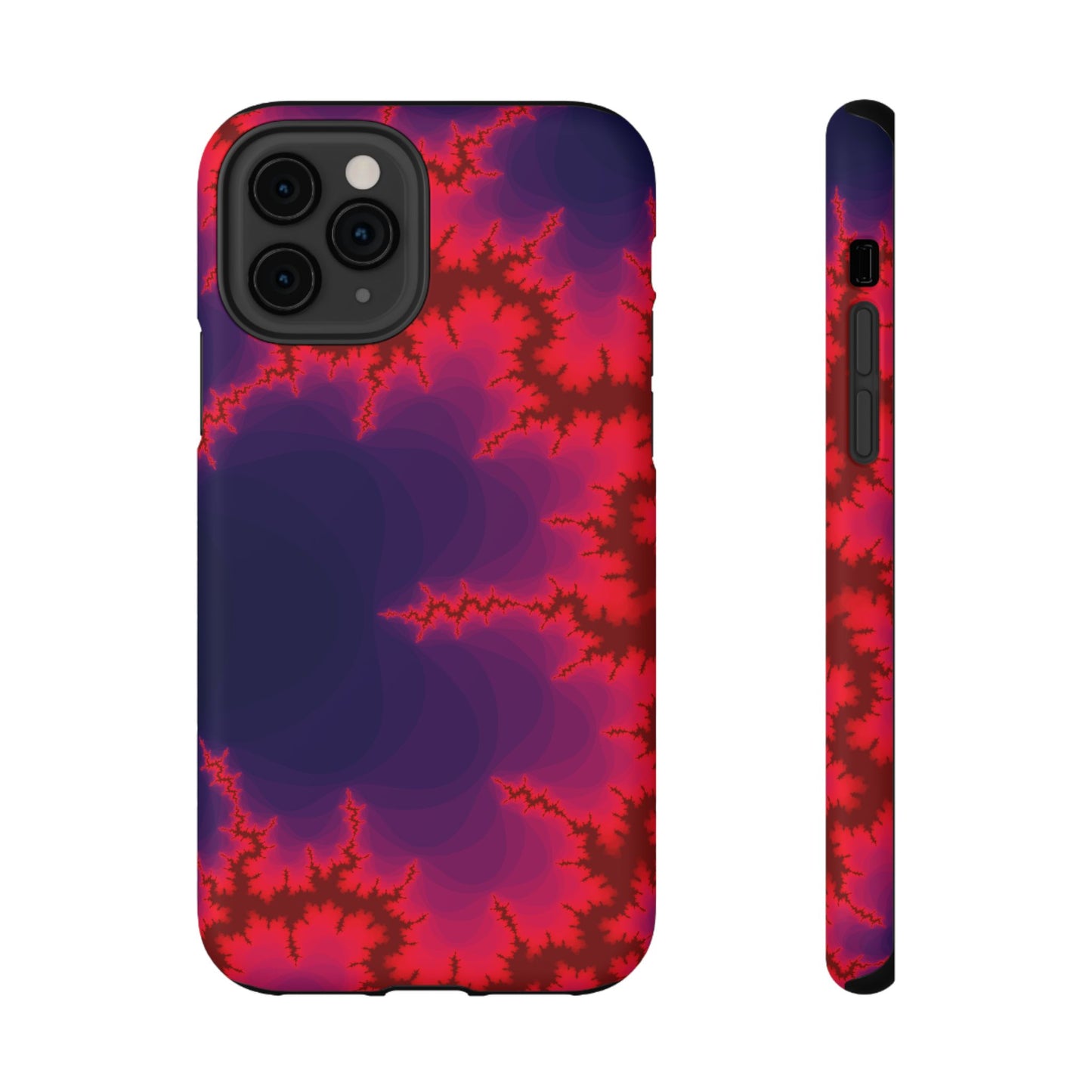 Neon Fractal Lightning Phone Case – MagSafe Compatible for iPhone & Samsung Galaxy