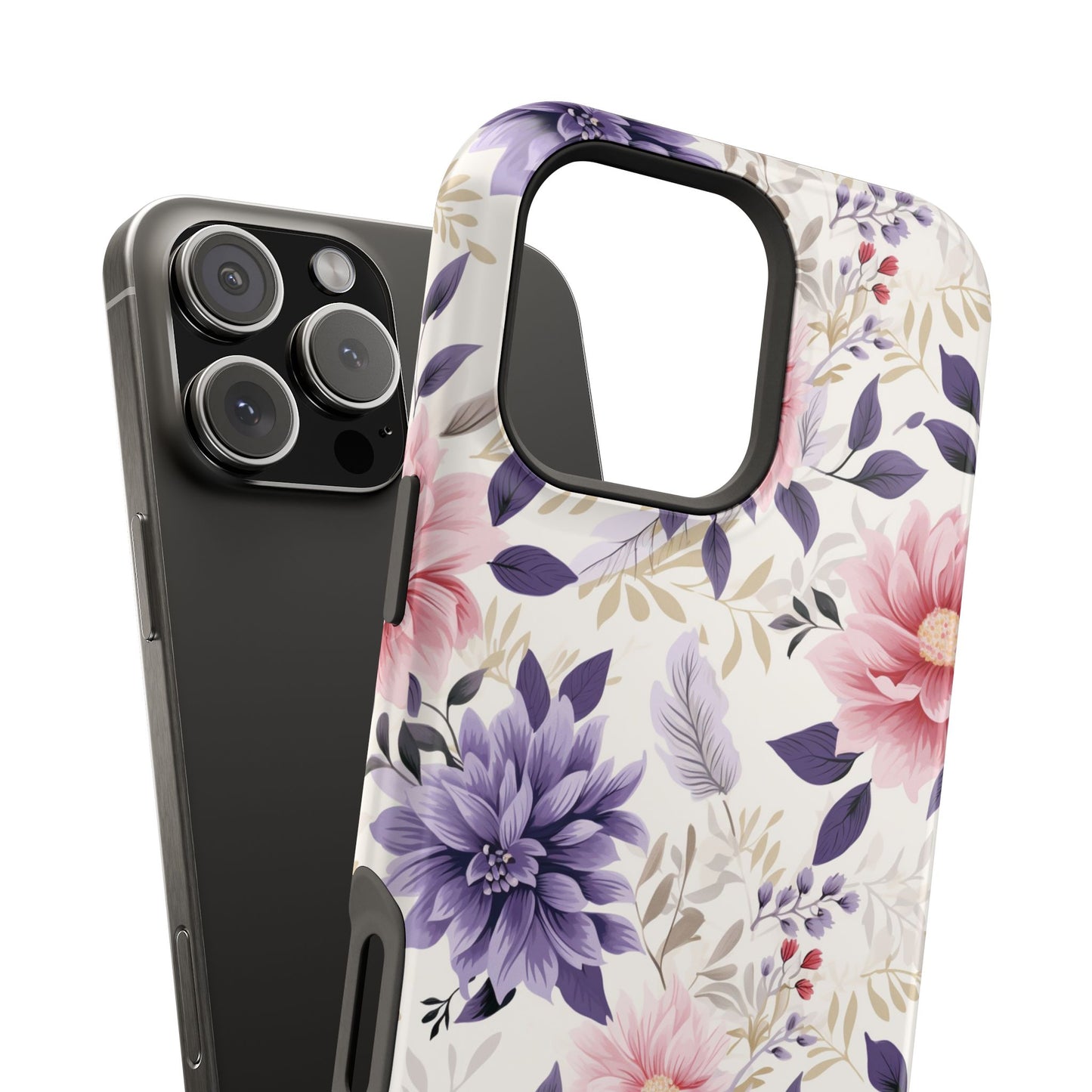 Elegant Vintage Floral Phone Case – MagSafe Compatible for iPhone & Samsung Galaxy