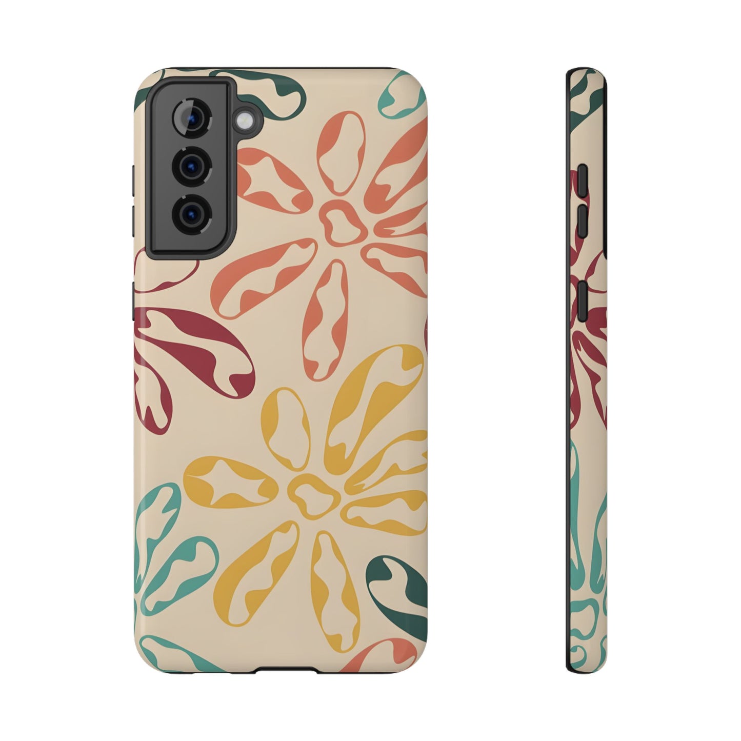 Retro Groovy Floral Phone Case – MagSafe Compatible for iPhone & Samsung Galaxy