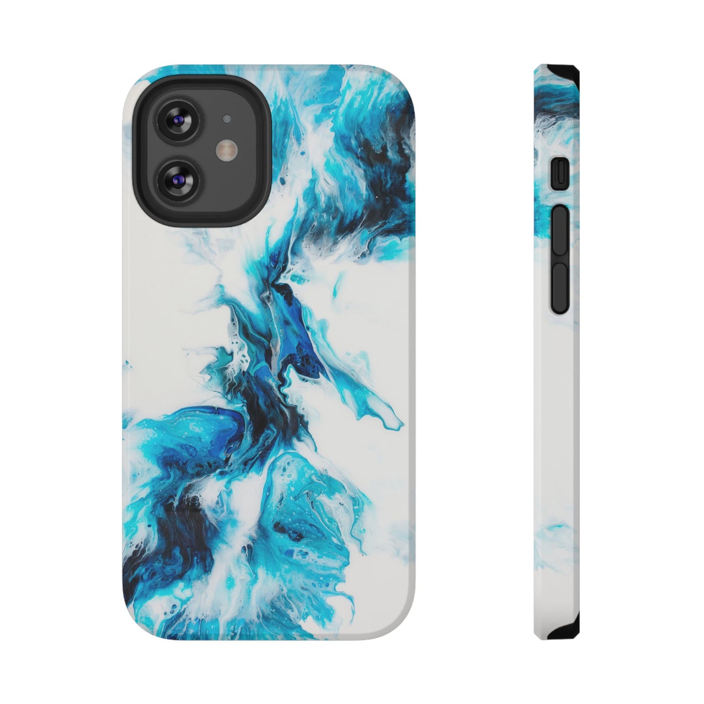 Electric Blue Splash Marble Phone Case – MagSafe Compatible for iPhone & Samsung Galaxy