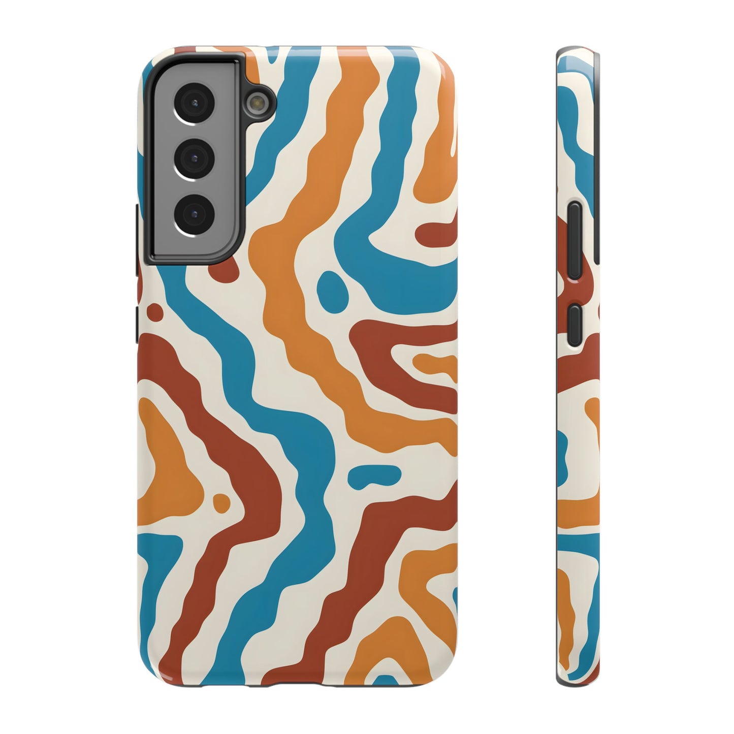 Abstract Retro Wave Phone Case – MagSafe Compatible for iPhone & Samsung Galaxy