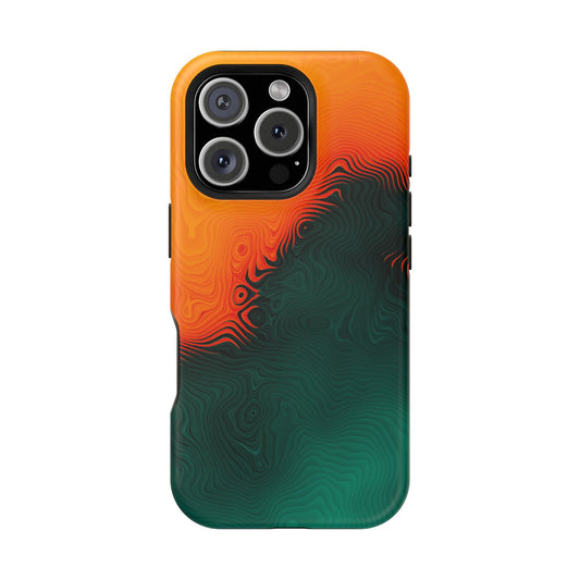 Topographic Heatwave Phone Case – MagSafe Compatible for iPhone & Samsung Galaxy