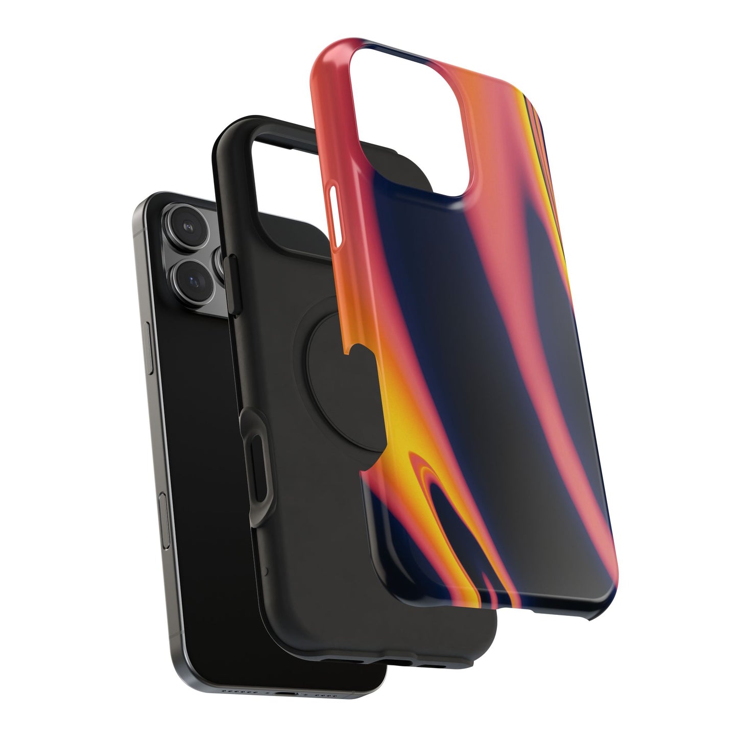 Neon Sunset Flame Phone Case – MagSafe Compatible for iPhone & Samsung Galaxy