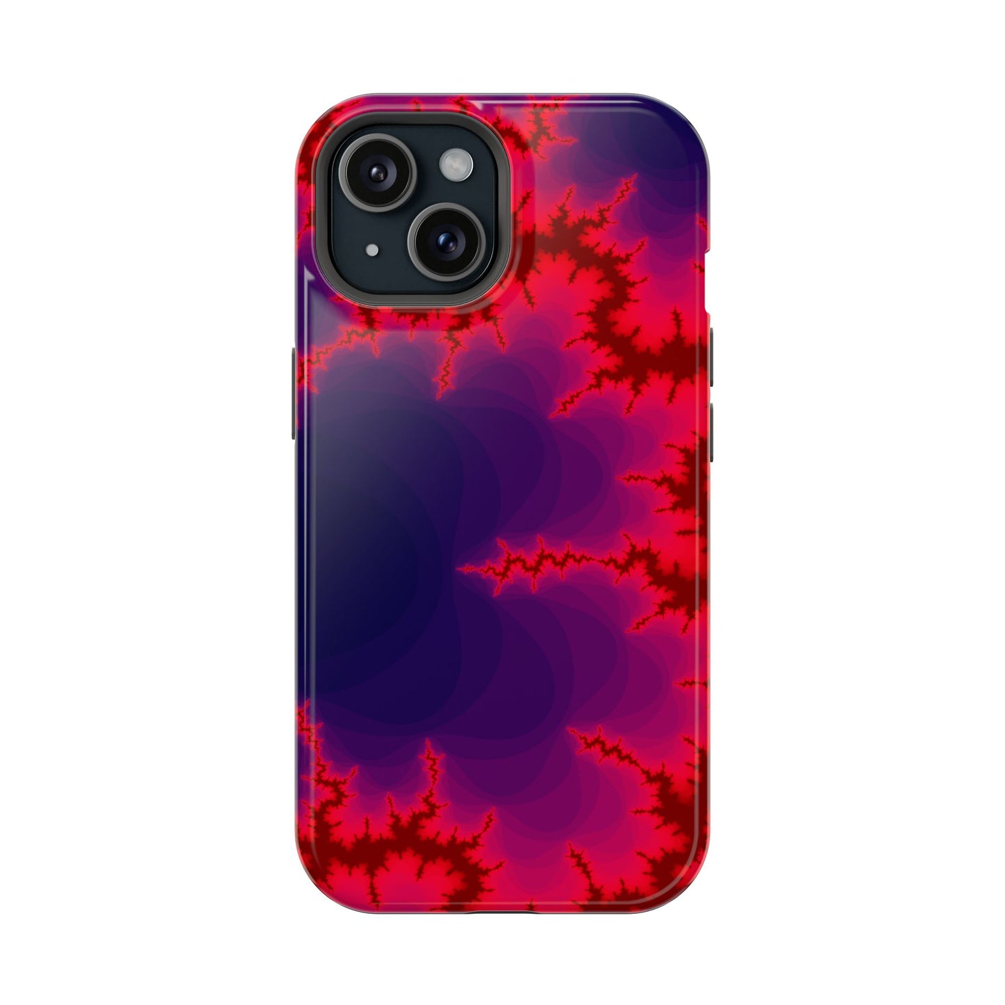 Neon Fractal Lightning Phone Case – MagSafe Compatible for iPhone & Samsung Galaxy