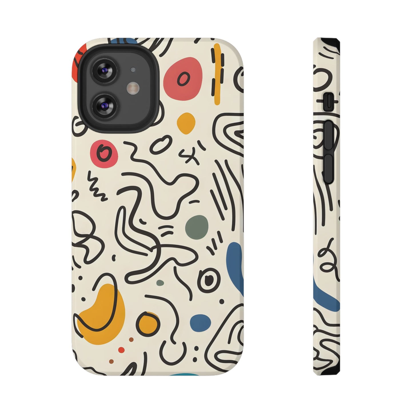 Abstract Doodle Art Phone Case – MagSafe Compatible for iPhone & Samsung Galaxy