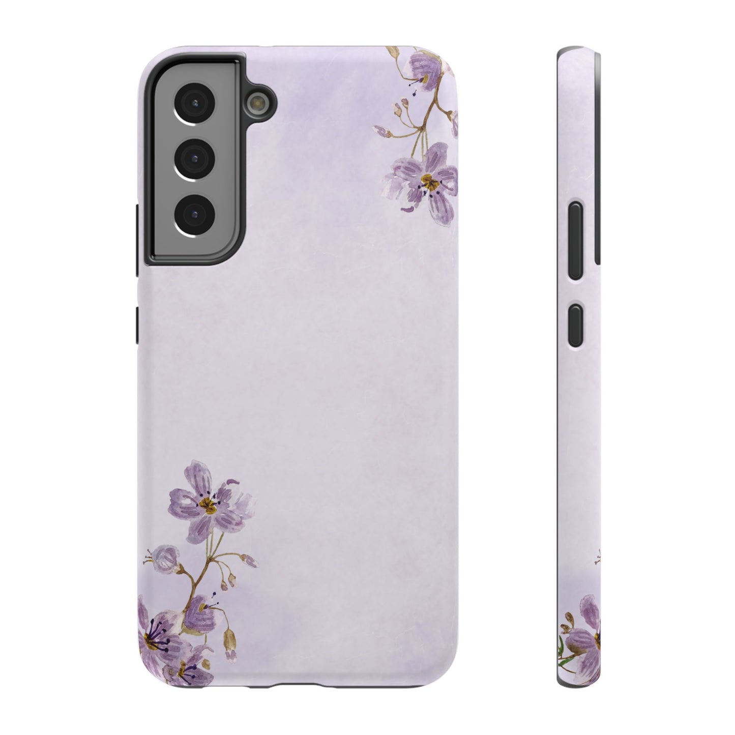Lavender Blossom Minimal Floral Phone Case – MagSafe Compatible for iPhone & Samsung Galaxy