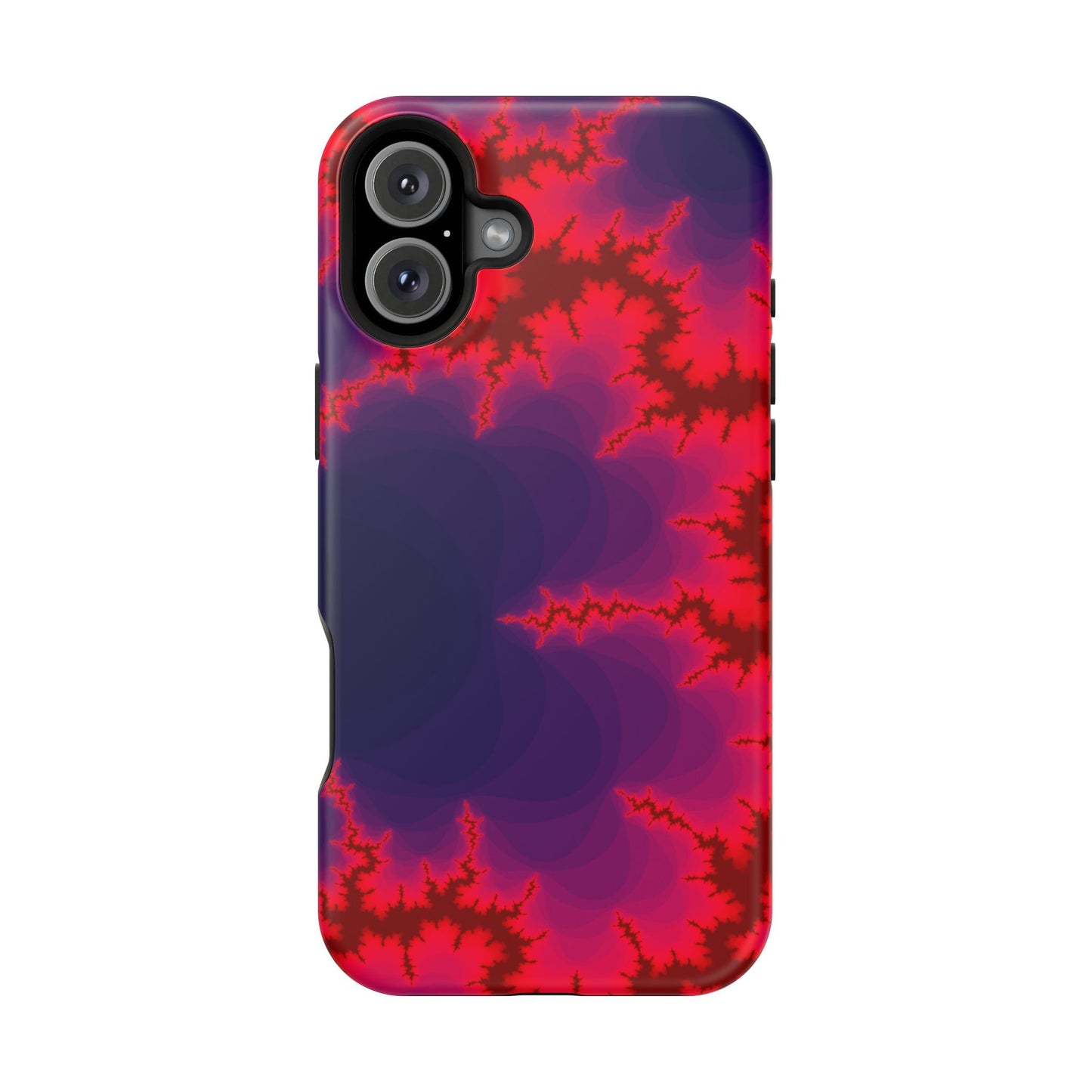 Neon Fractal Lightning Phone Case – MagSafe Compatible for iPhone & Samsung Galaxy