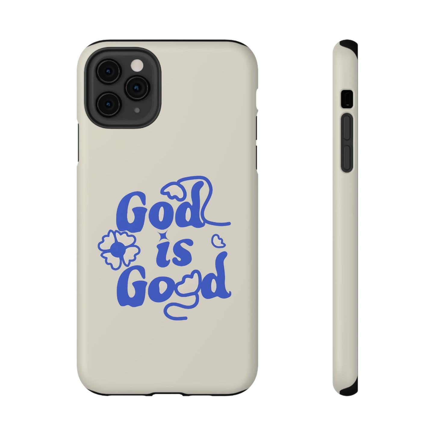Floral Faith "God Is Good" Phone Case – MagSafe Compatible for iPhone & Samsung Galaxy