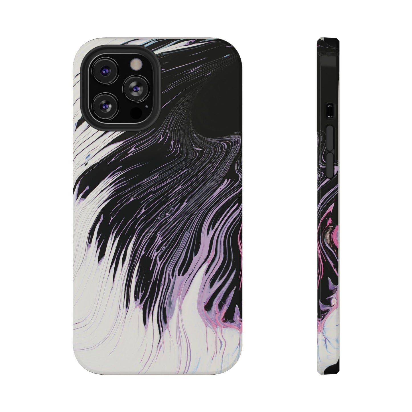 Waves of Ink Abstract Brush Phone Case – MagSafe Compatible for iPhone & Samsung Galaxy