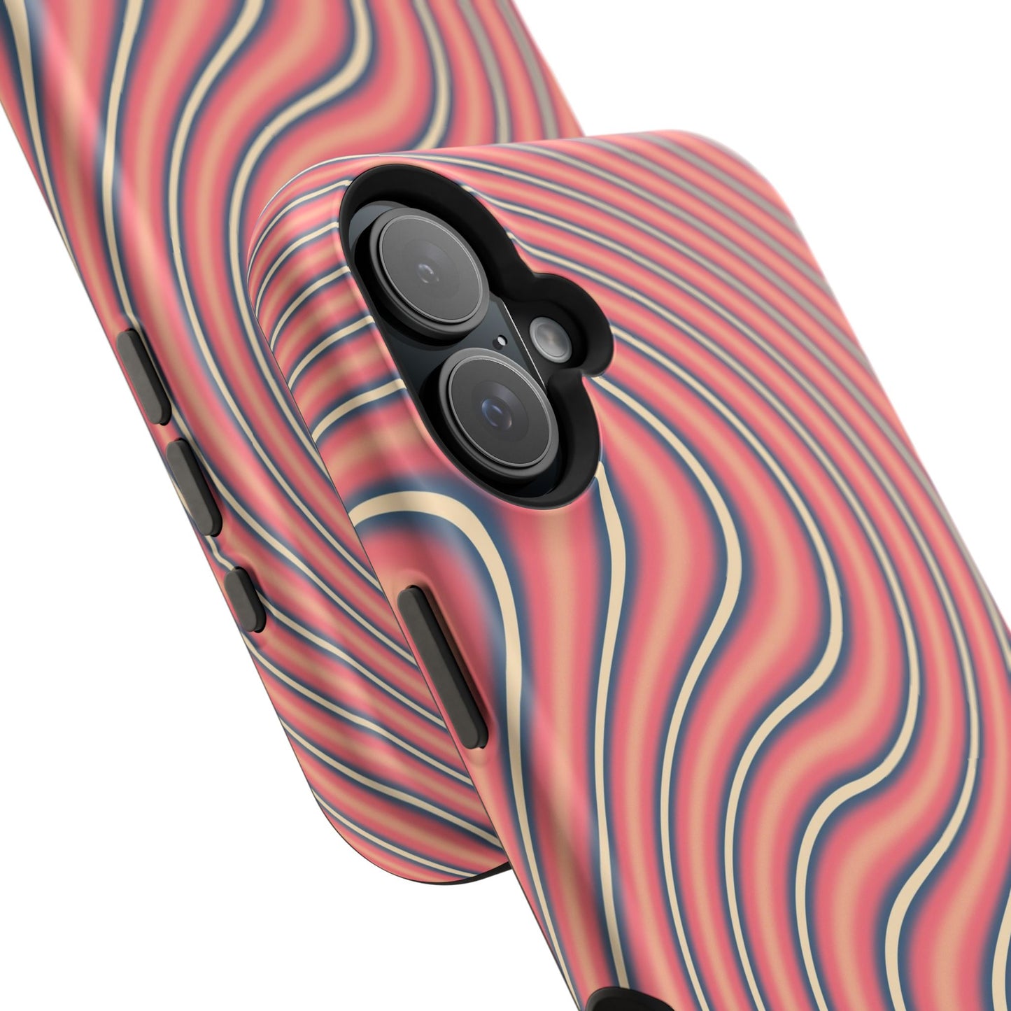 Hypnotic Wave Optical Illusion Phone Case – MagSafe Compatible for iPhone & Samsung Galaxy