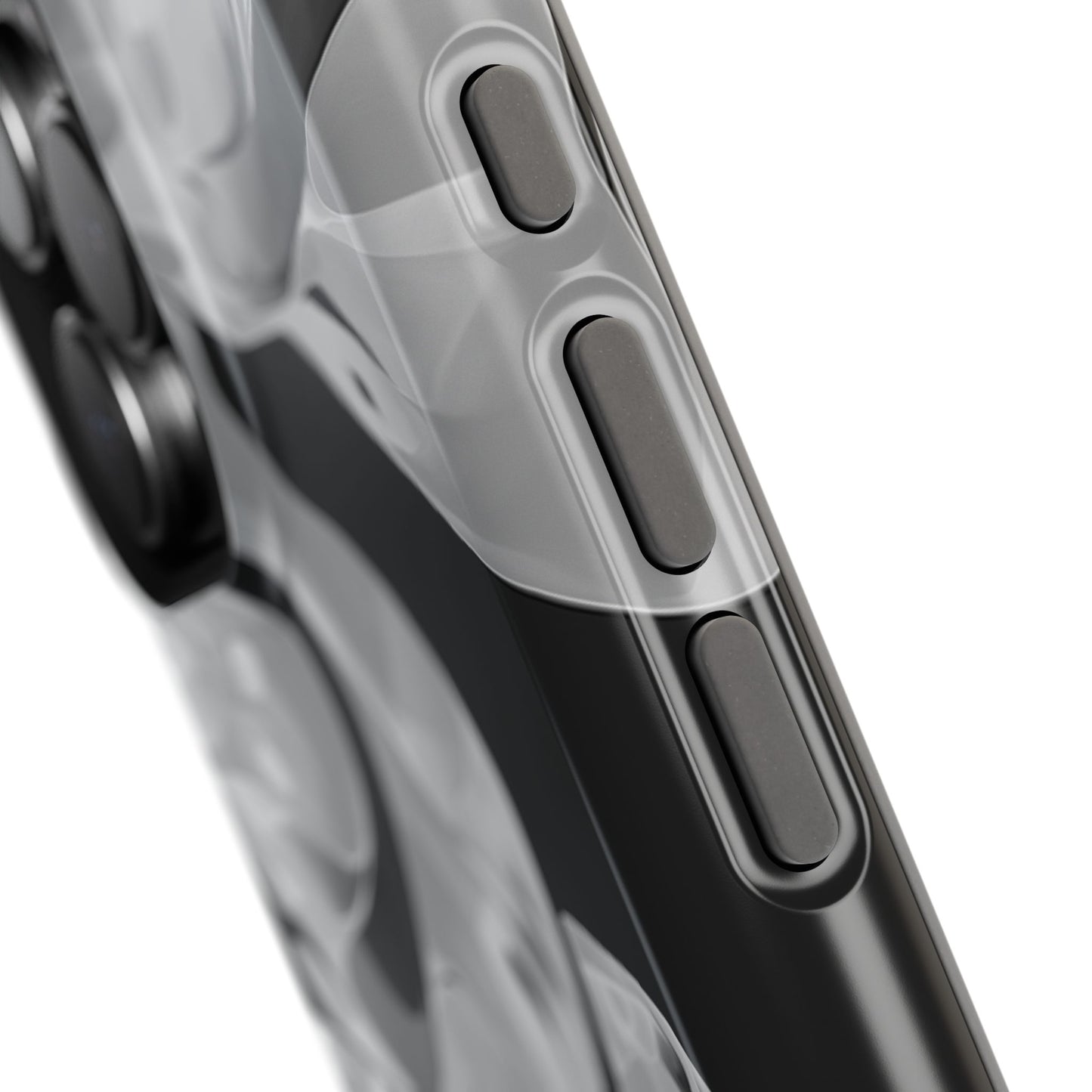 Abstract Monochrome Swirl Phone Case – MagSafe Compatible for iPhone & Samsung Galaxy