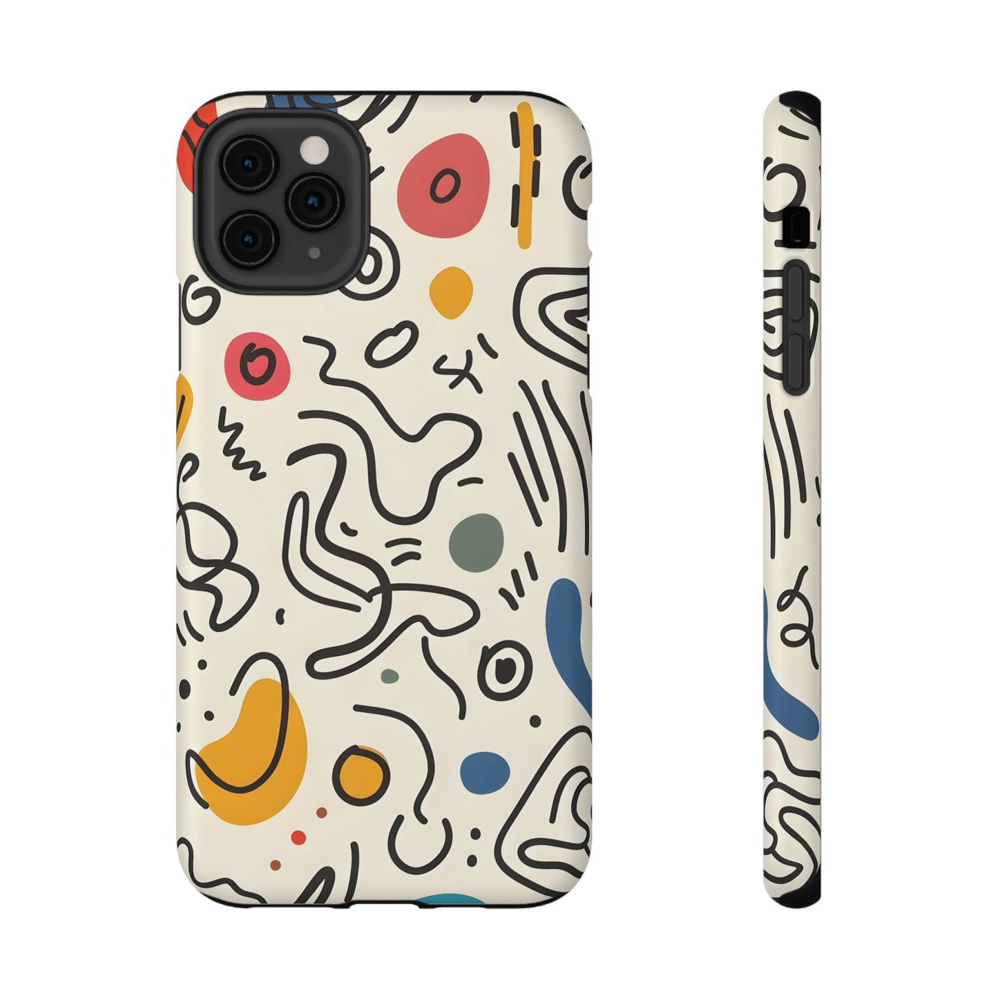 Abstract Doodle Art Phone Case – MagSafe Compatible for iPhone & Samsung Galaxy