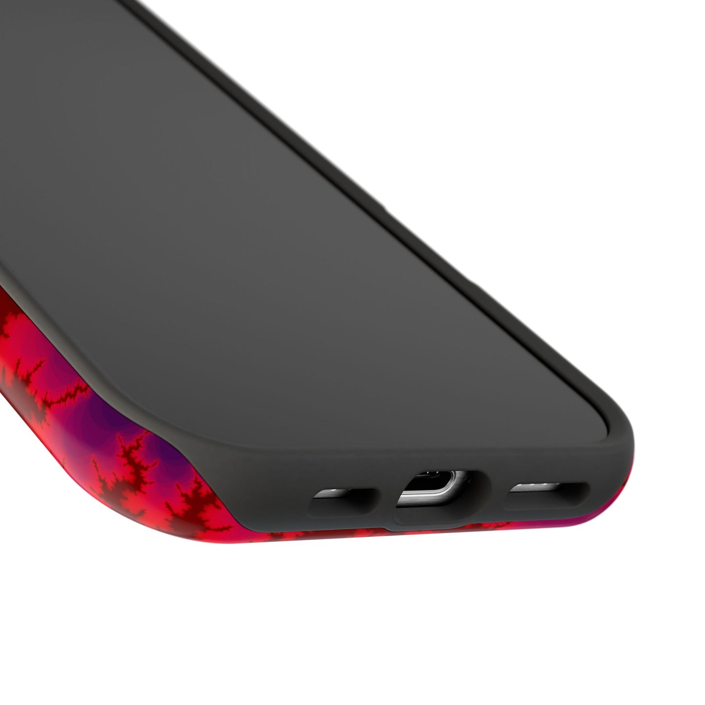 Neon Fractal Lightning Phone Case – MagSafe Compatible for iPhone & Samsung Galaxy