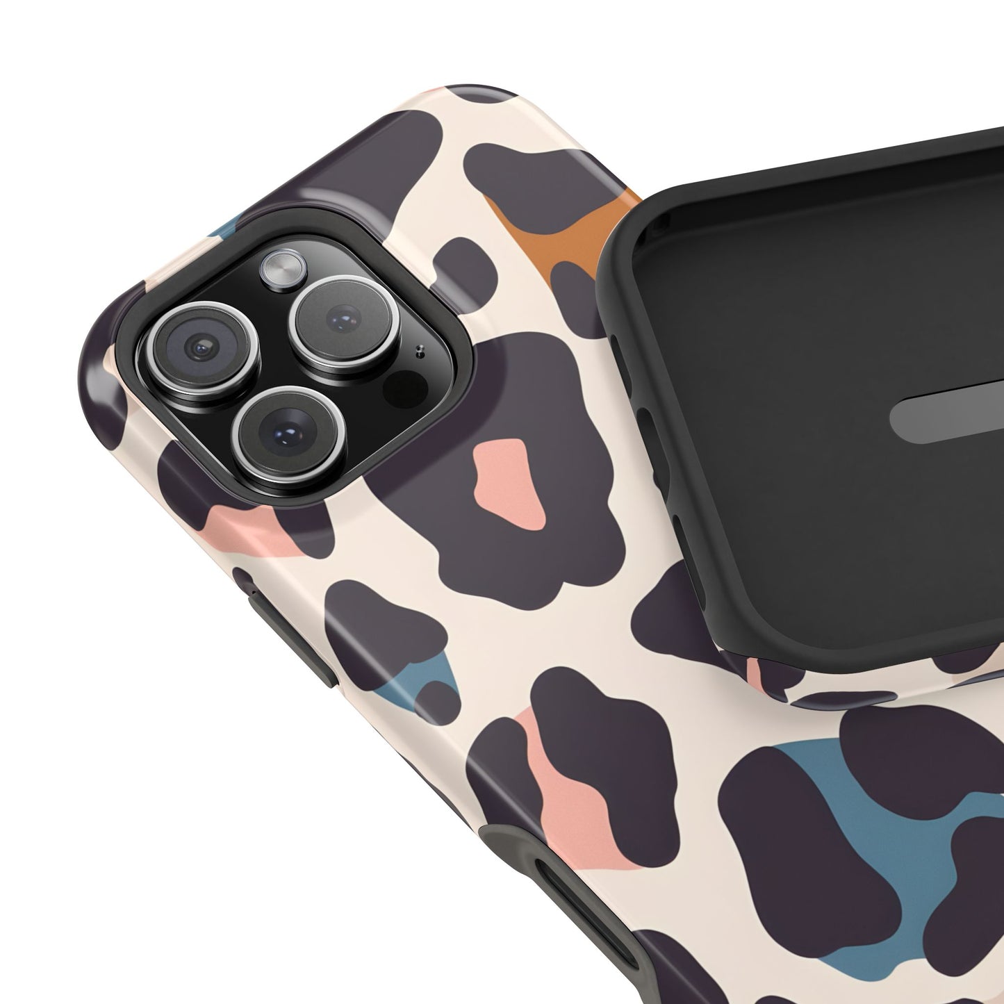 Modern Pastel Leopard Print Phone Case – MagSafe Compatible for iPhone & Samsung Galaxy