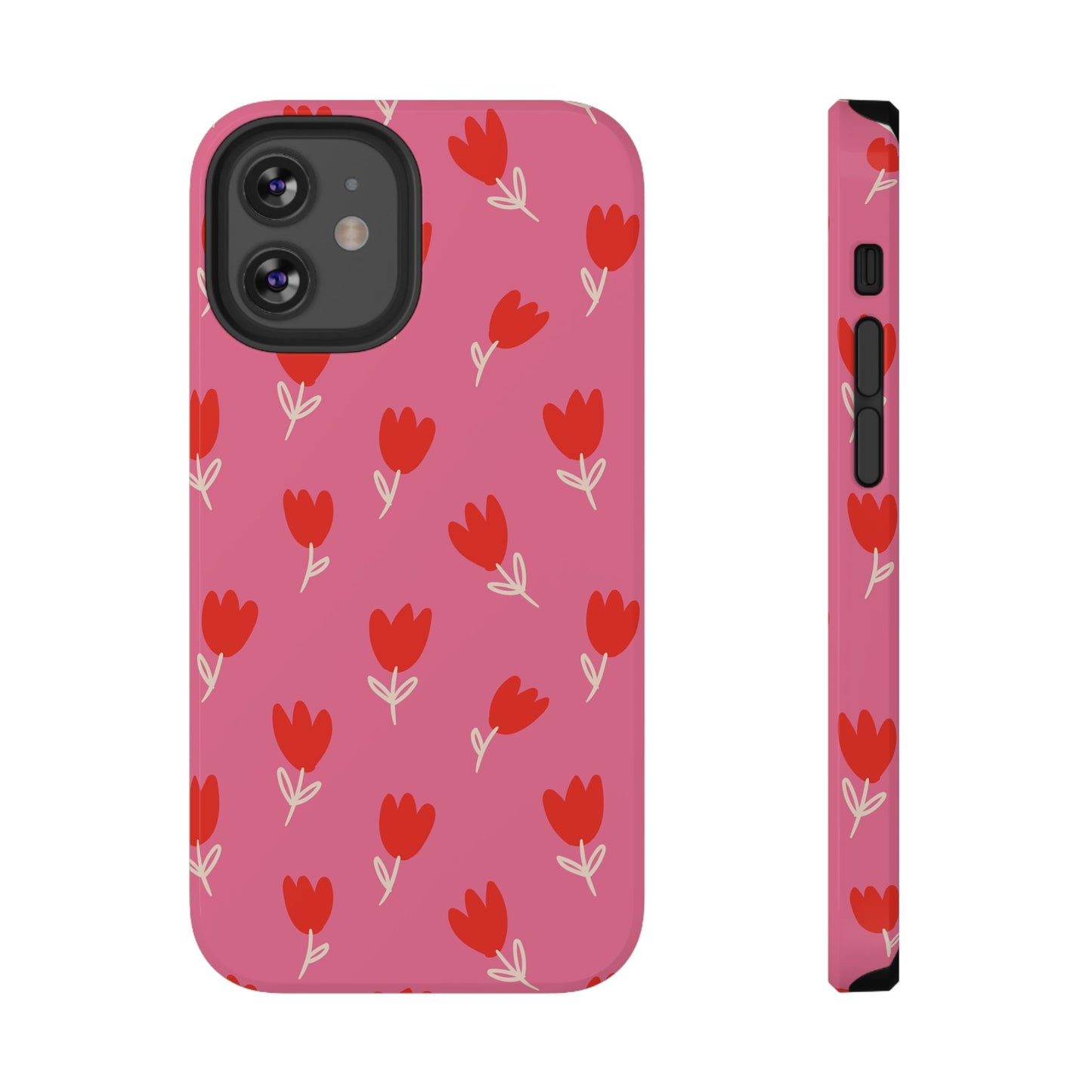 Red Tulip Bloom Phone Case – MagSafe Compatible for iPhone & Samsung Galaxy