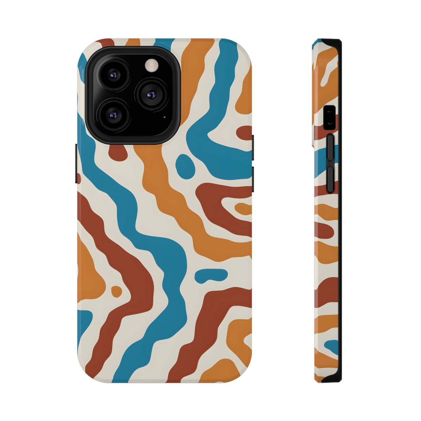 Abstract Retro Wave Phone Case – MagSafe Compatible for iPhone & Samsung Galaxy
