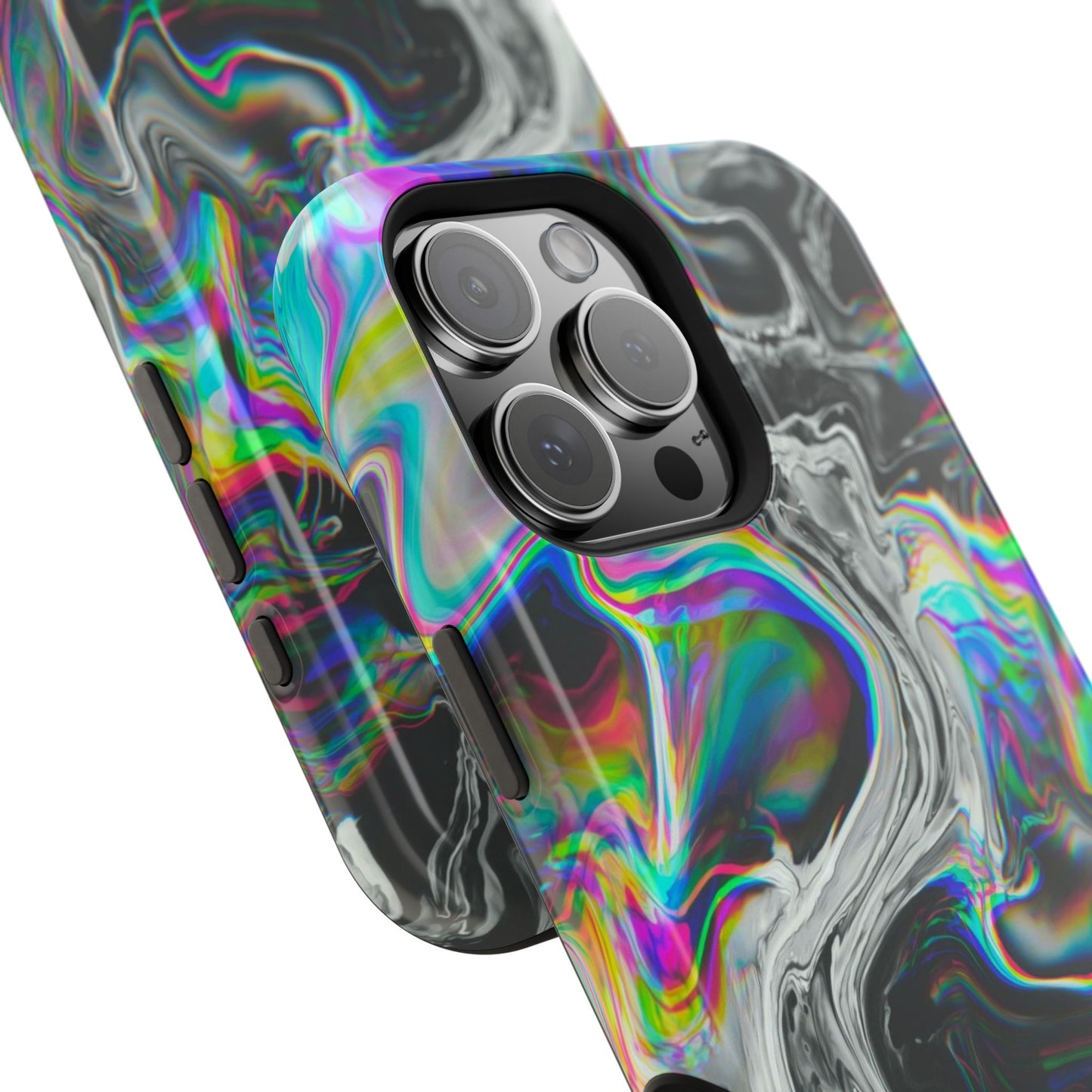 Holographic Swirl Phone Case – MagSafe Compatible for iPhone & Samsung Galaxy