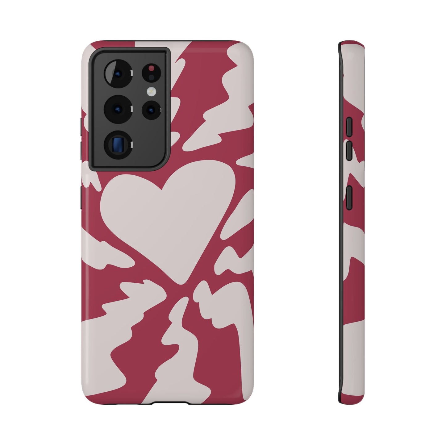 Bold Heartburst Abstract Phone Case – MagSafe Compatible for iPhone & Samsung Galaxy