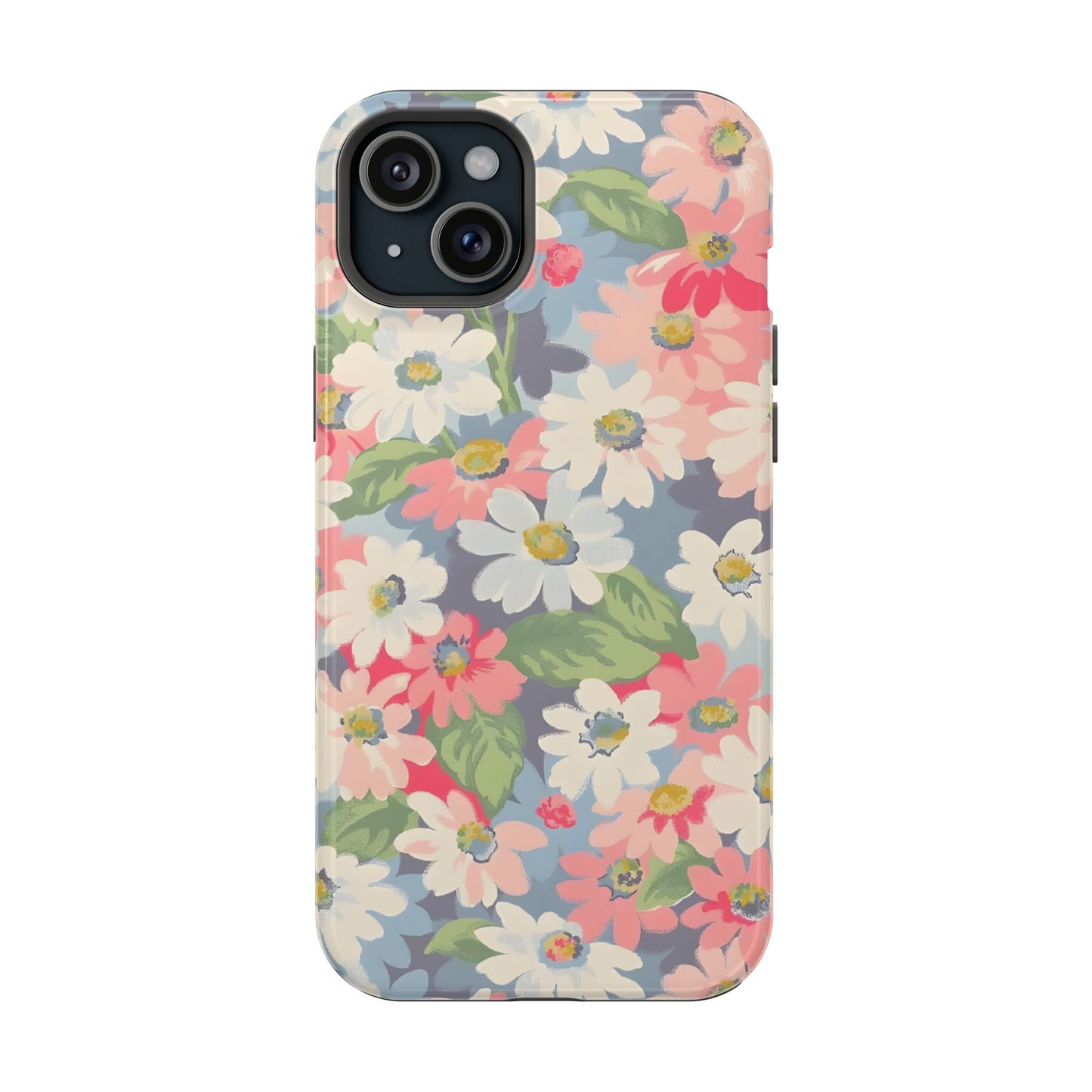Vintage Floral Daisy Phone Case – MagSafe Compatible for iPhone & Samsung Galaxy