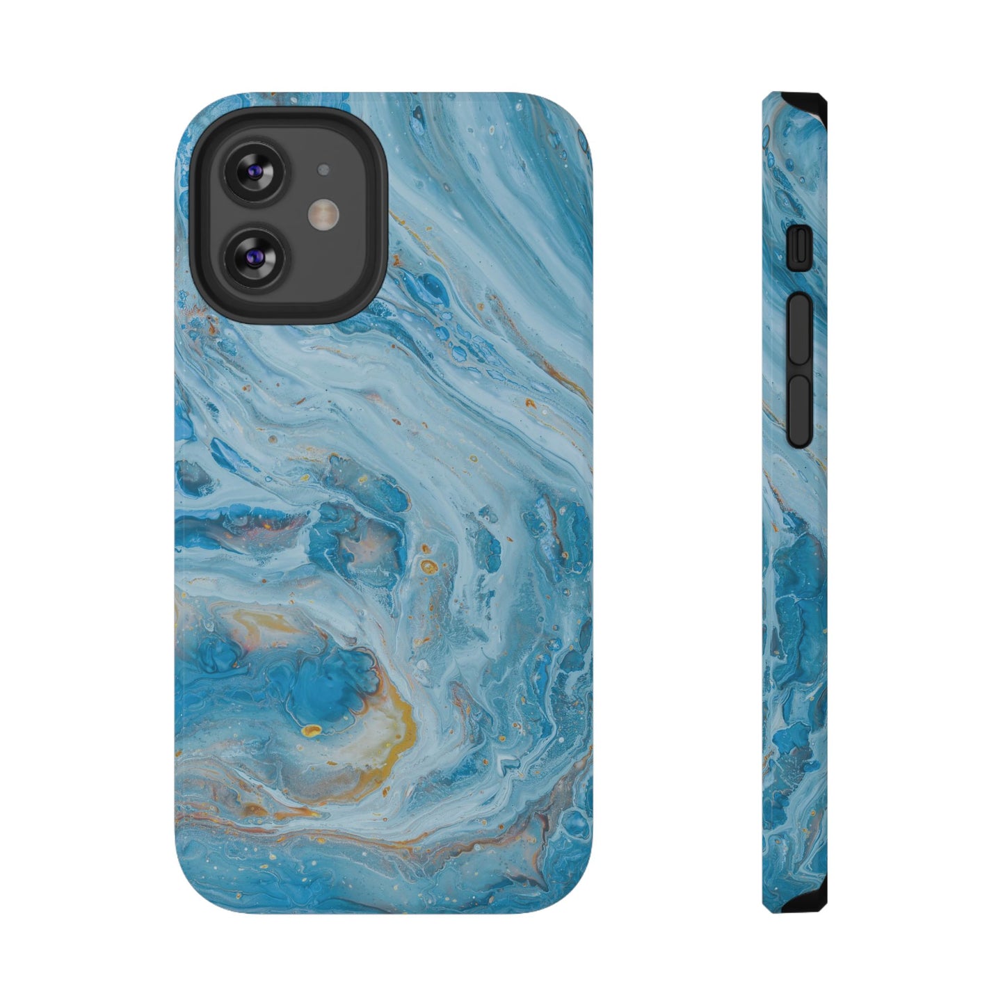 Ocean Swirl Blue Marble Phone Case – MagSafe Compatible for iPhone & Samsung Galaxy