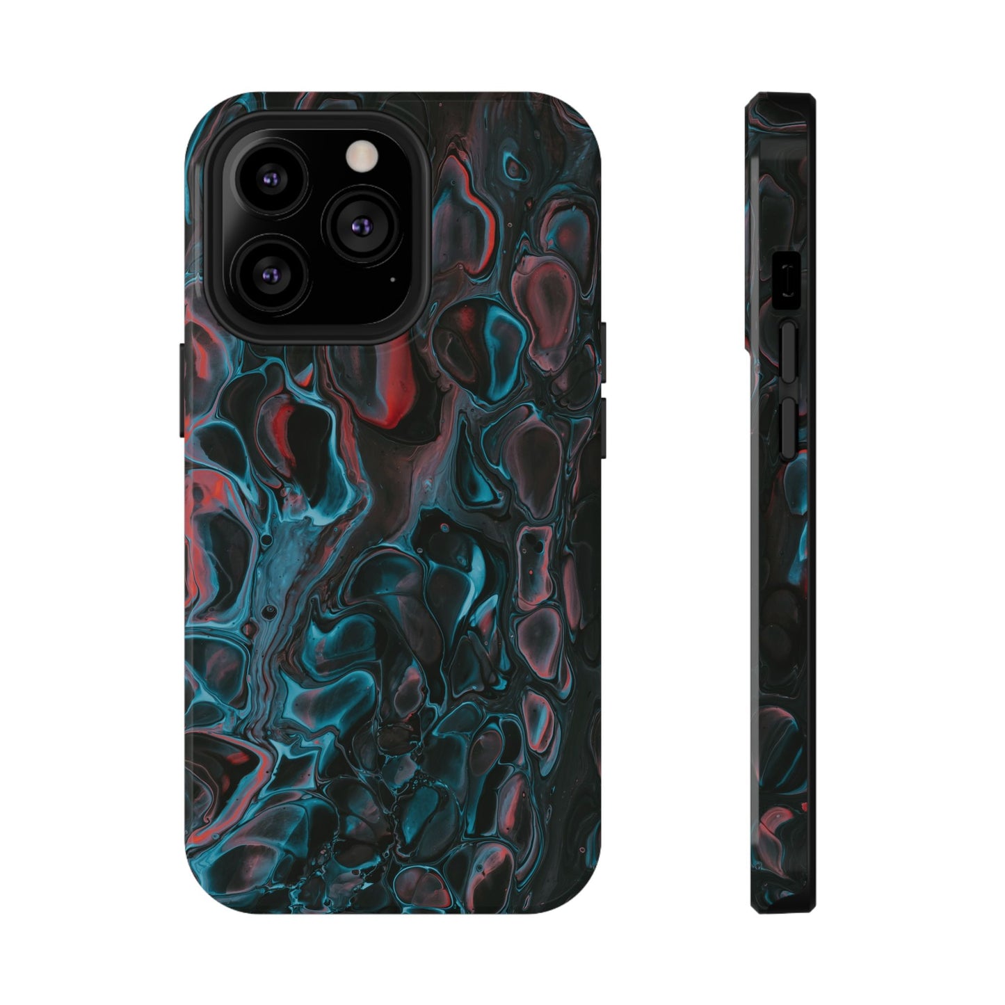 Dark Abyss Iridescent Texture Phone Case – MagSafe Compatible for iPhone & Samsung Galaxy
