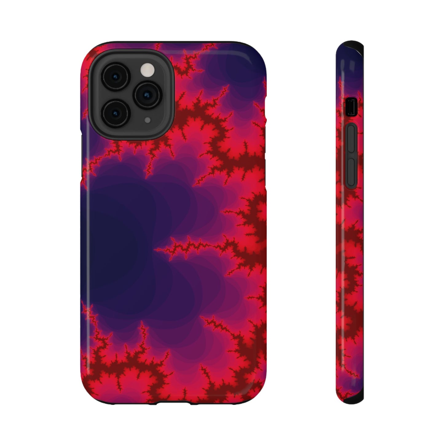 Neon Fractal Lightning Phone Case – MagSafe Compatible for iPhone & Samsung Galaxy